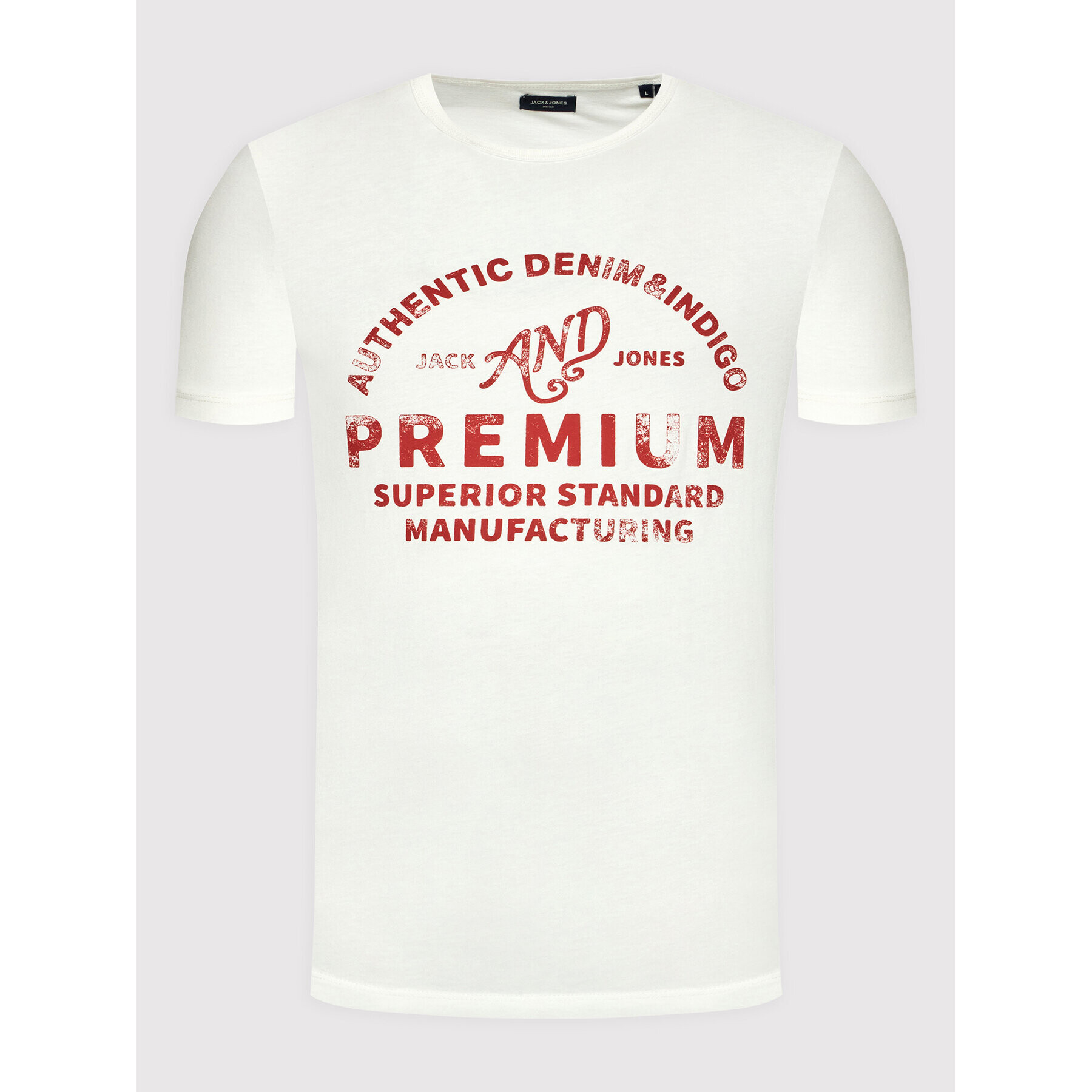 Jack&Jones PREMIUM T-Shirt Jackson 12202394 Bílá Regular Fit - Pepit.cz