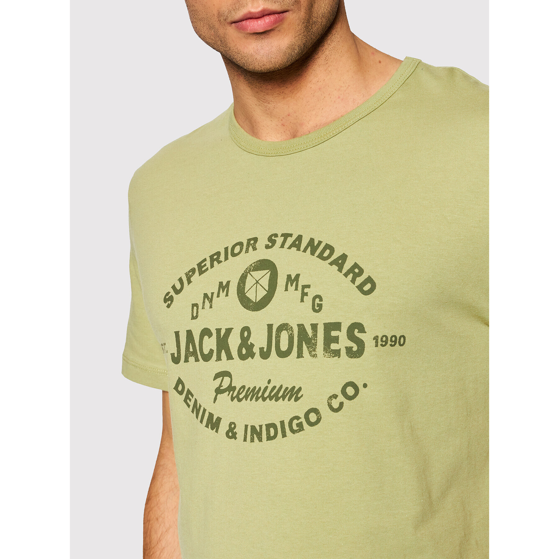 Jack&Jones PREMIUM T-Shirt Jackson 12202394 Zelená Regular Fit - Pepit.cz