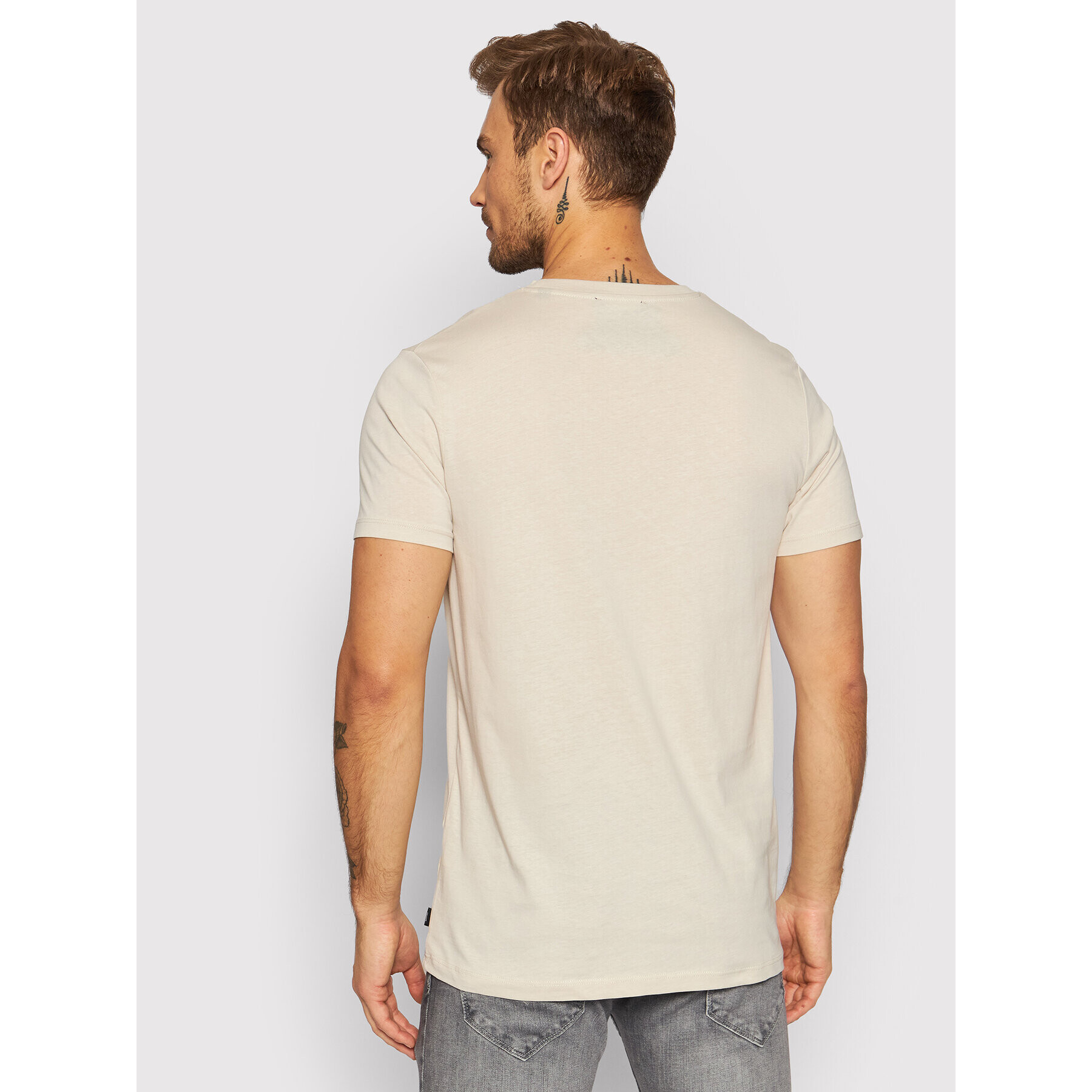 Jack&Jones PREMIUM T-Shirt Logo 12197600 Béžová Regular Fit - Pepit.cz