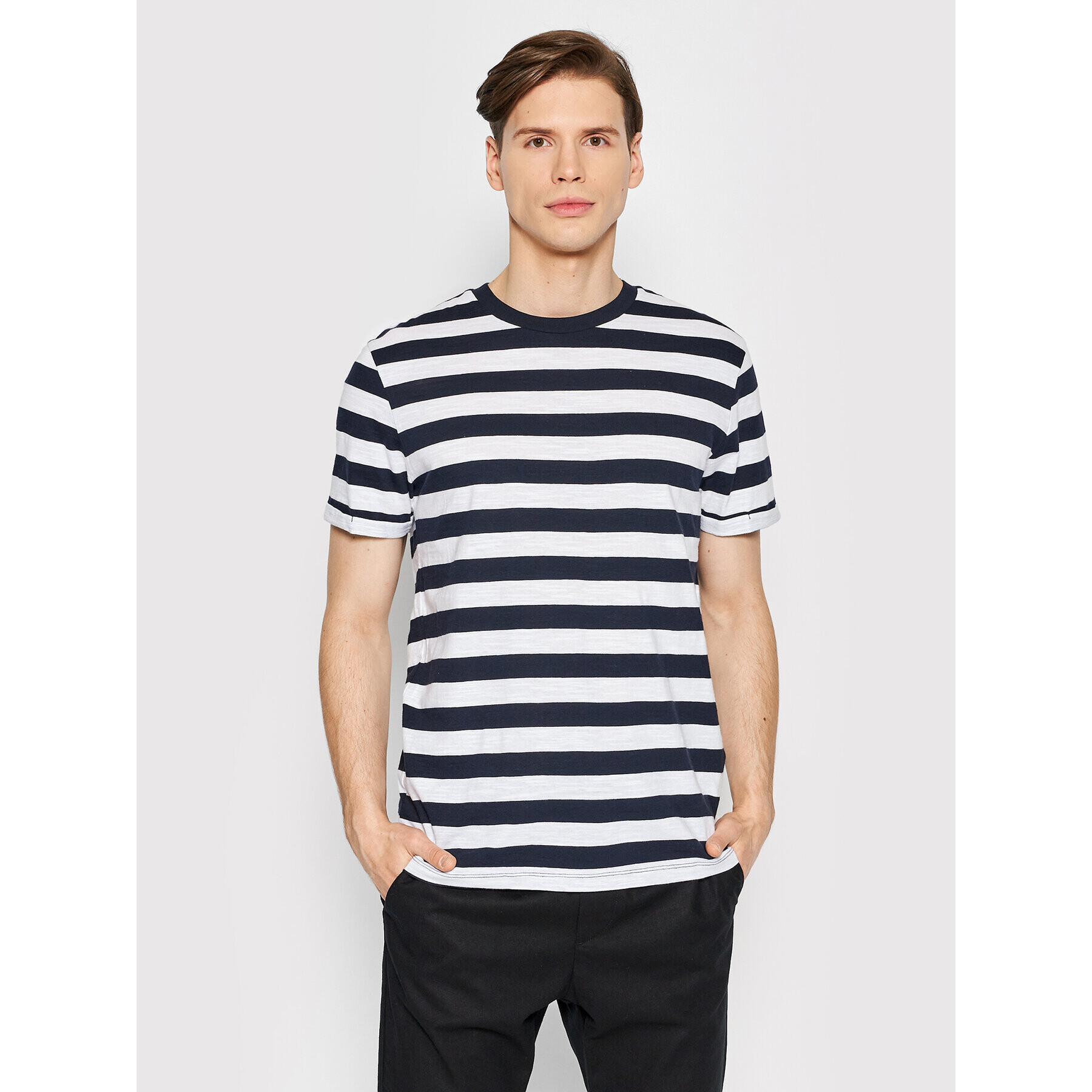 Jack&Jones PREMIUM T-Shirt Tropic 12203778 Tmavomodrá Regular Fit - Pepit.cz