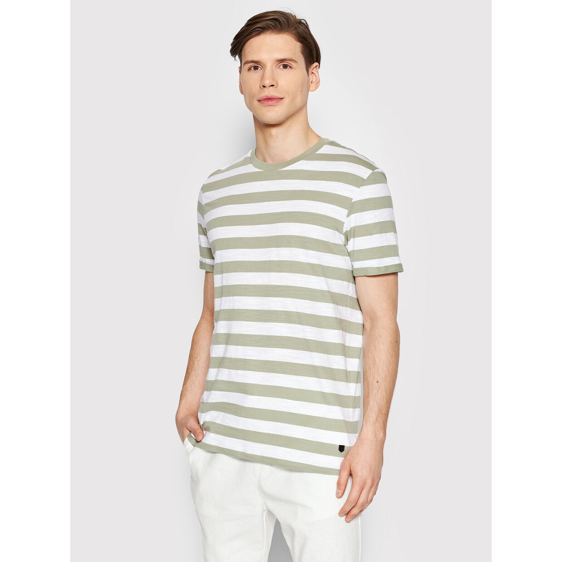 Jack&Jones PREMIUM T-Shirt Tropic 12203778 Zelená Regular Fit - Pepit.cz