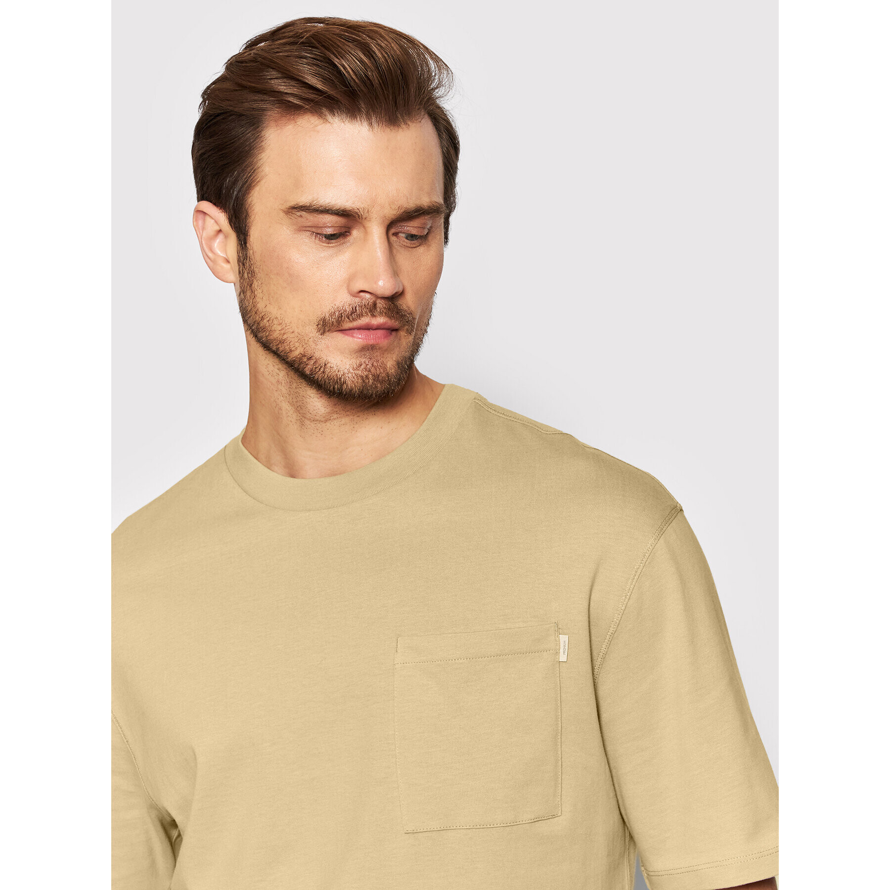 Jack&Jones PREMIUM T-Shirt Warren 12199243 Béžová Loose Fit - Pepit.cz