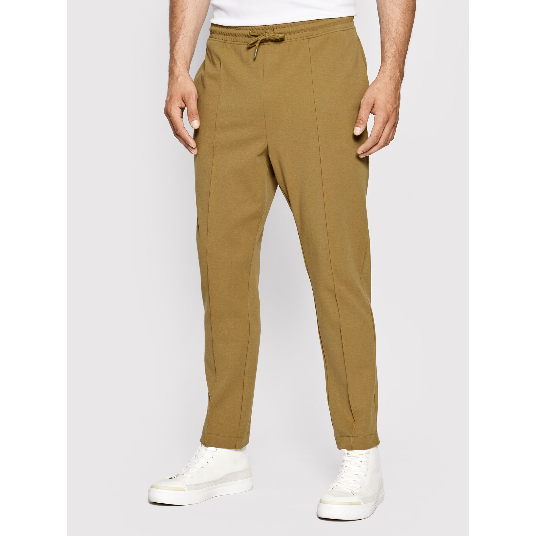 Jack&Jones PREMIUM Teplákové kalhoty Jonathan 12205766 Hnědá Tapered Fit - Pepit.cz