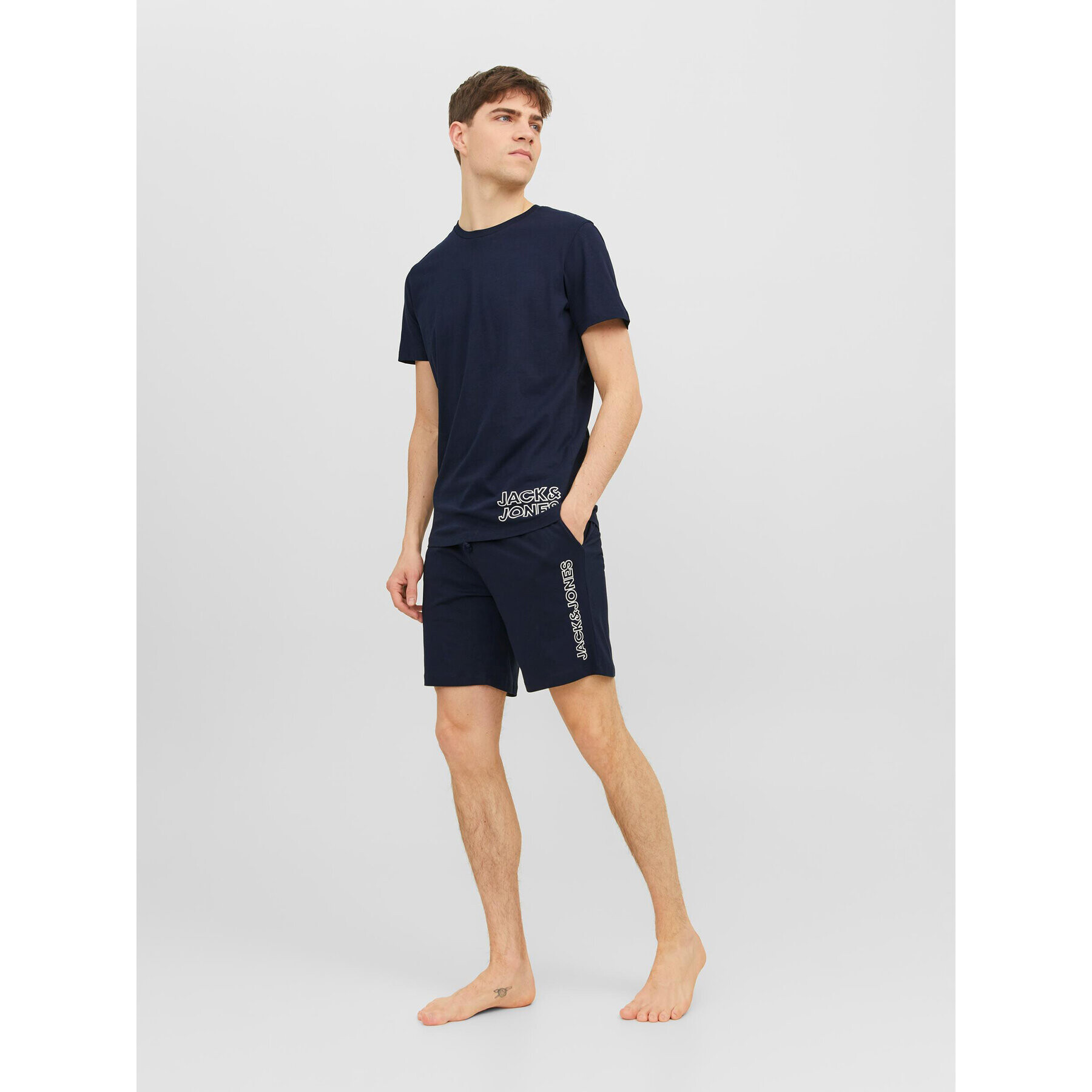 Jack&Jones Pyžamo 12245905 Tmavomodrá Standard Fit - Pepit.cz