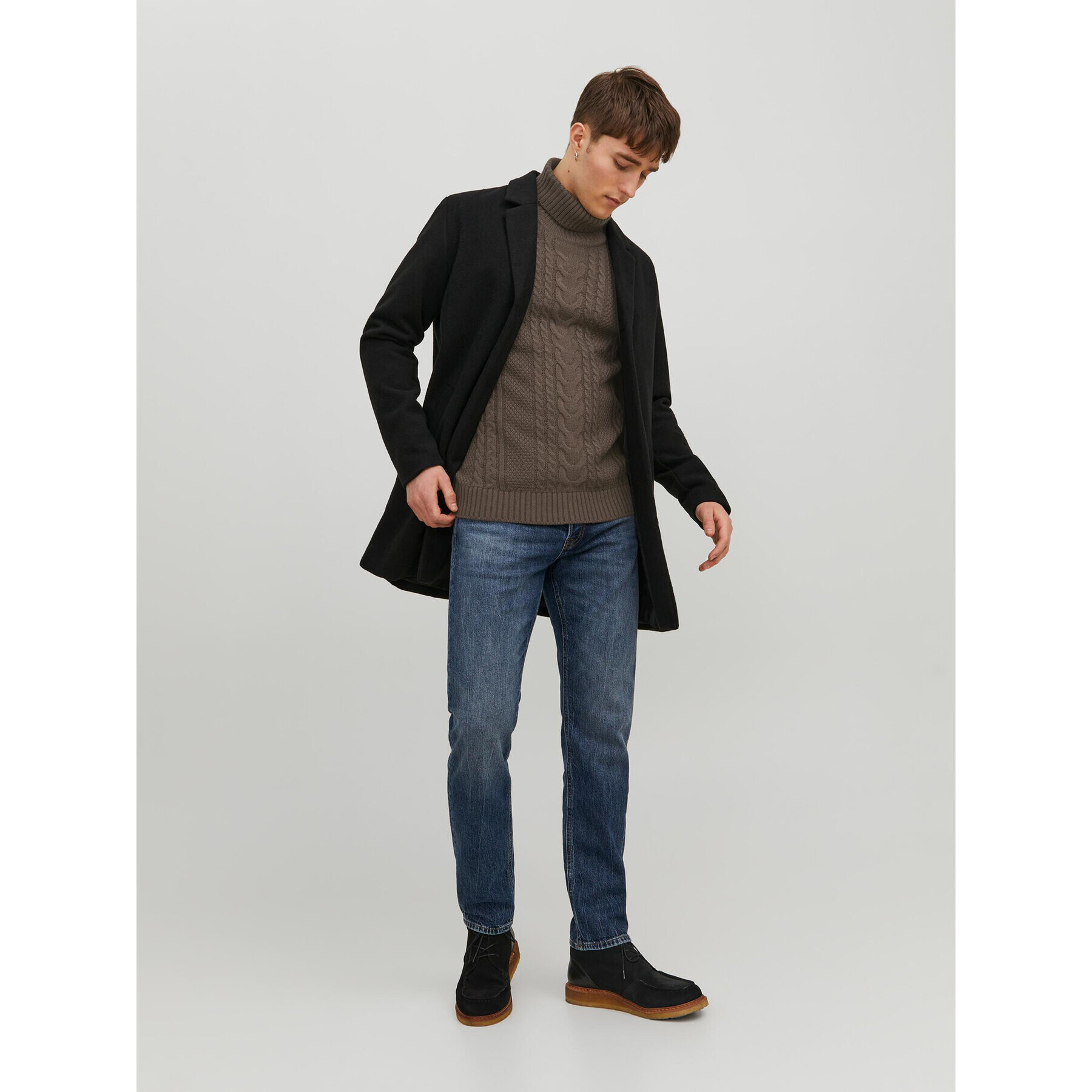 Jack&Jones Rolák 12236315 Hnědá Regular Fit - Pepit.cz