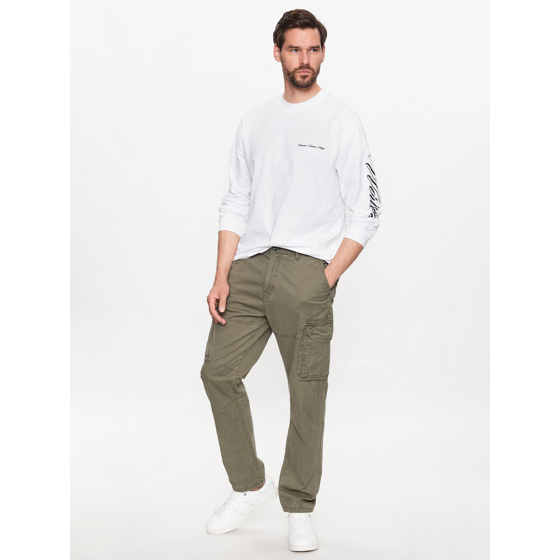 Jack&Jones S dlouhým rukávem Studio 12227722 Bílá Regular Fit - Pepit.cz