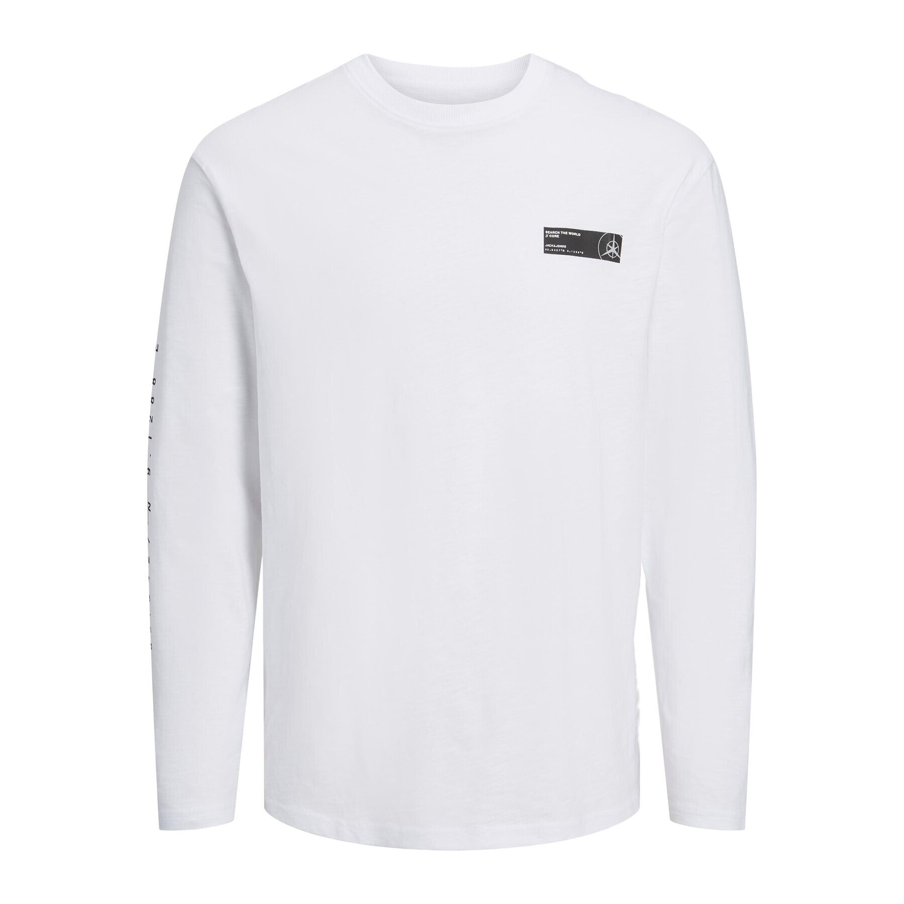 Jack&Jones S dlouhým rukávem Navigator 12229680 Bílá Relaxed Fit - Pepit.cz