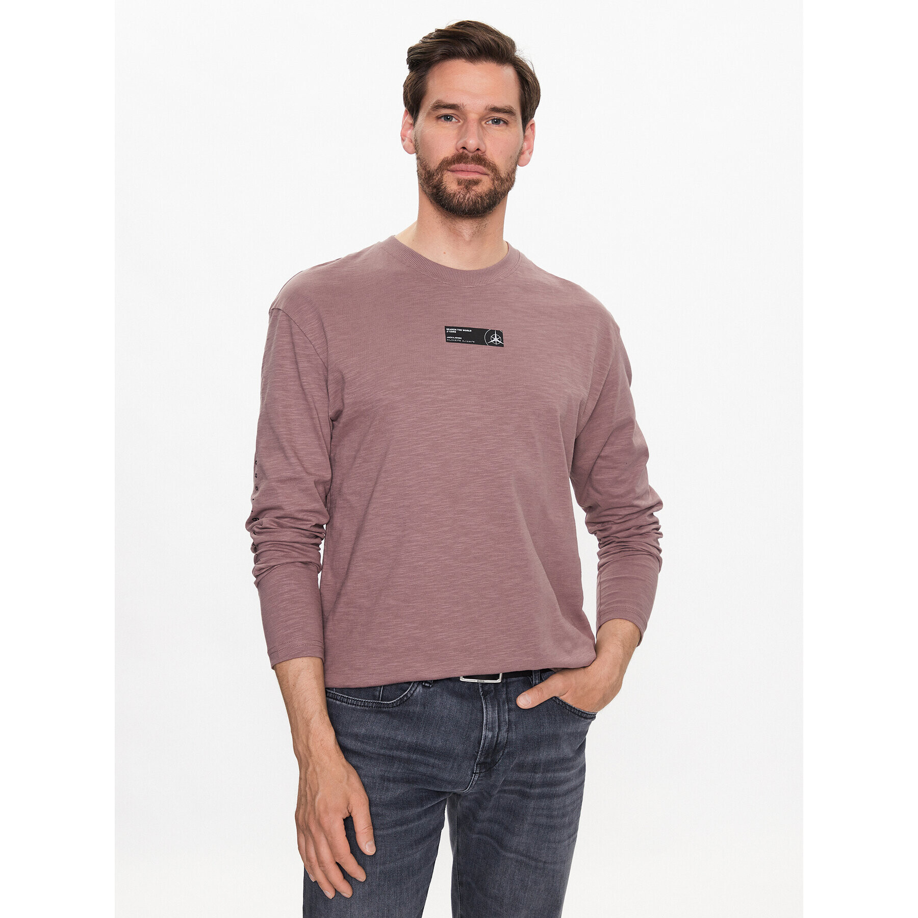 Jack&Jones S dlouhým rukávem Navigator 12229680 Růžová Relaxed Fit - Pepit.cz