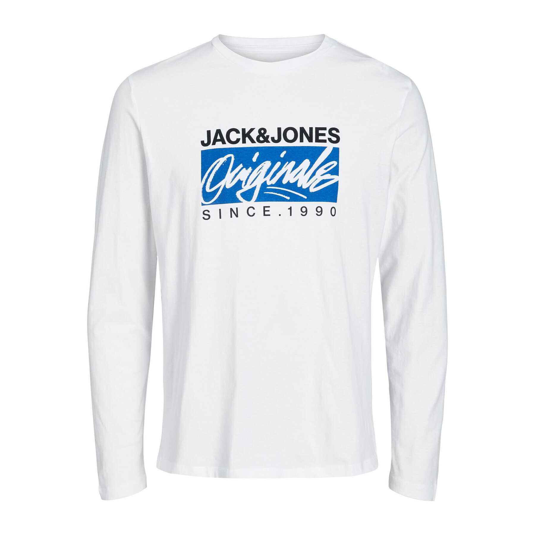 Jack&Jones S dlouhým rukávem Races 12232650 Bílá Standard Fit - Pepit.cz