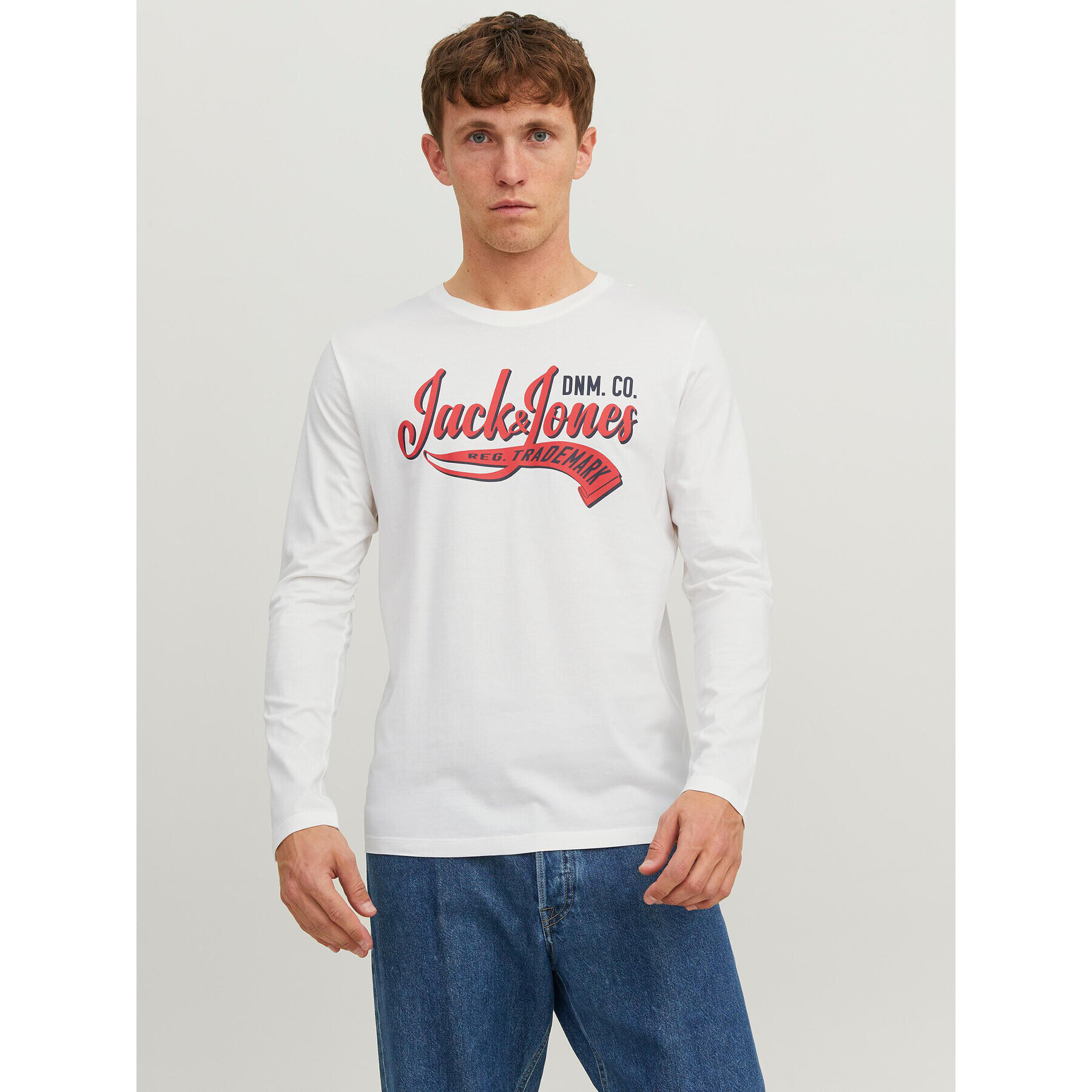 Jack&Jones S dlouhým rukávem 12236061 Bílá Standard Fit - Pepit.cz