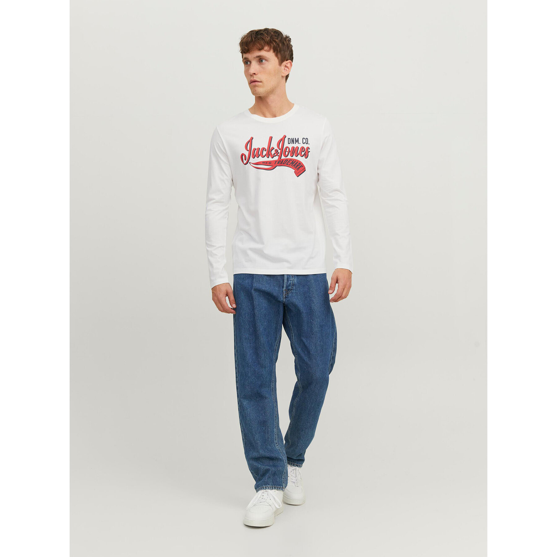 Jack&Jones S dlouhým rukávem 12236061 Bílá Standard Fit - Pepit.cz