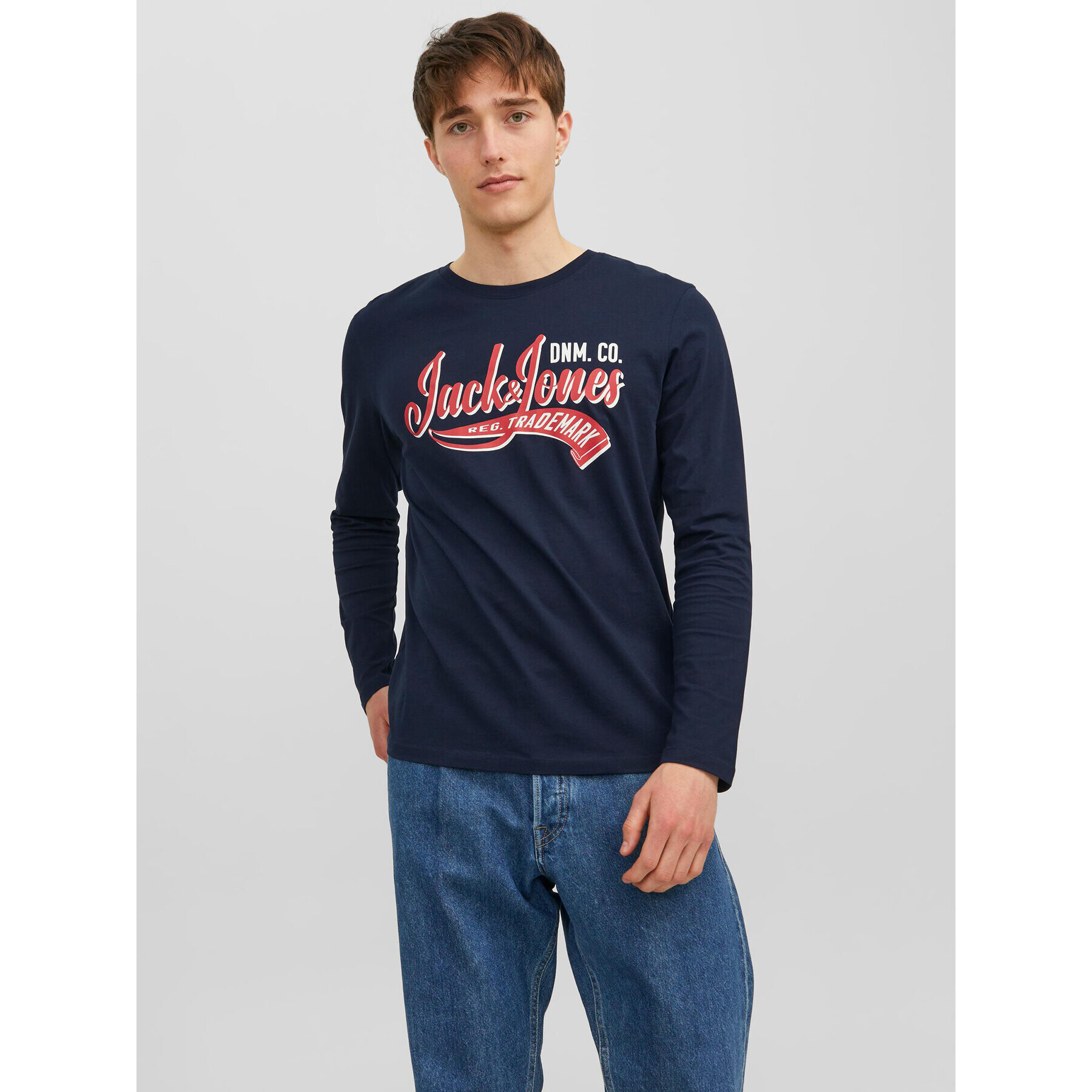 Jack&Jones S dlouhým rukávem 12236061 Tmavomodrá Standard Fit - Pepit.cz