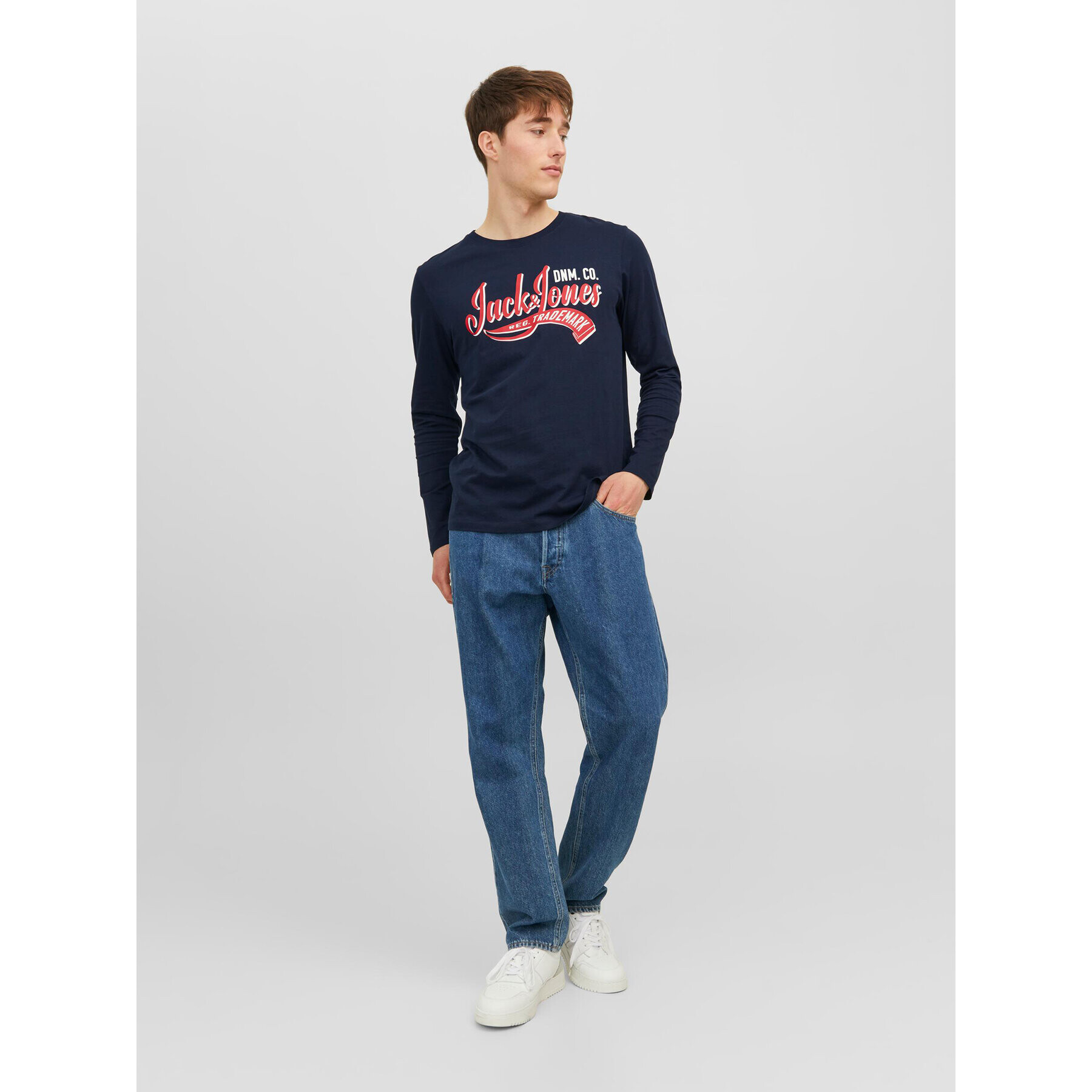 Jack&Jones S dlouhým rukávem 12236061 Tmavomodrá Standard Fit - Pepit.cz