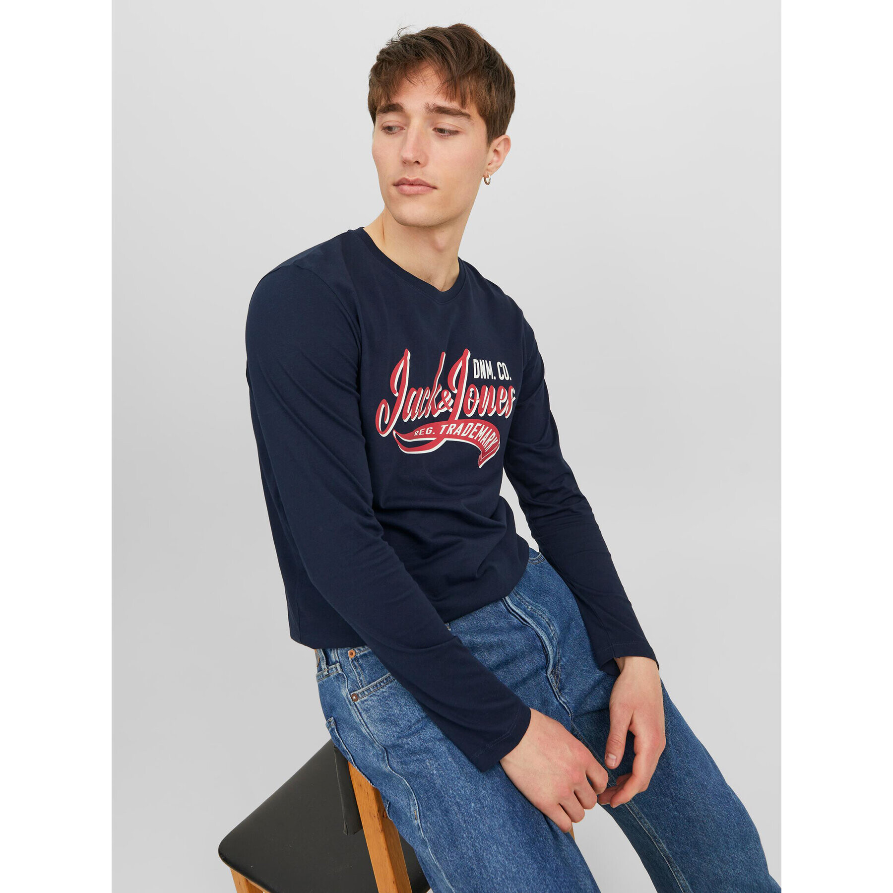 Jack&Jones S dlouhým rukávem 12236061 Tmavomodrá Standard Fit - Pepit.cz