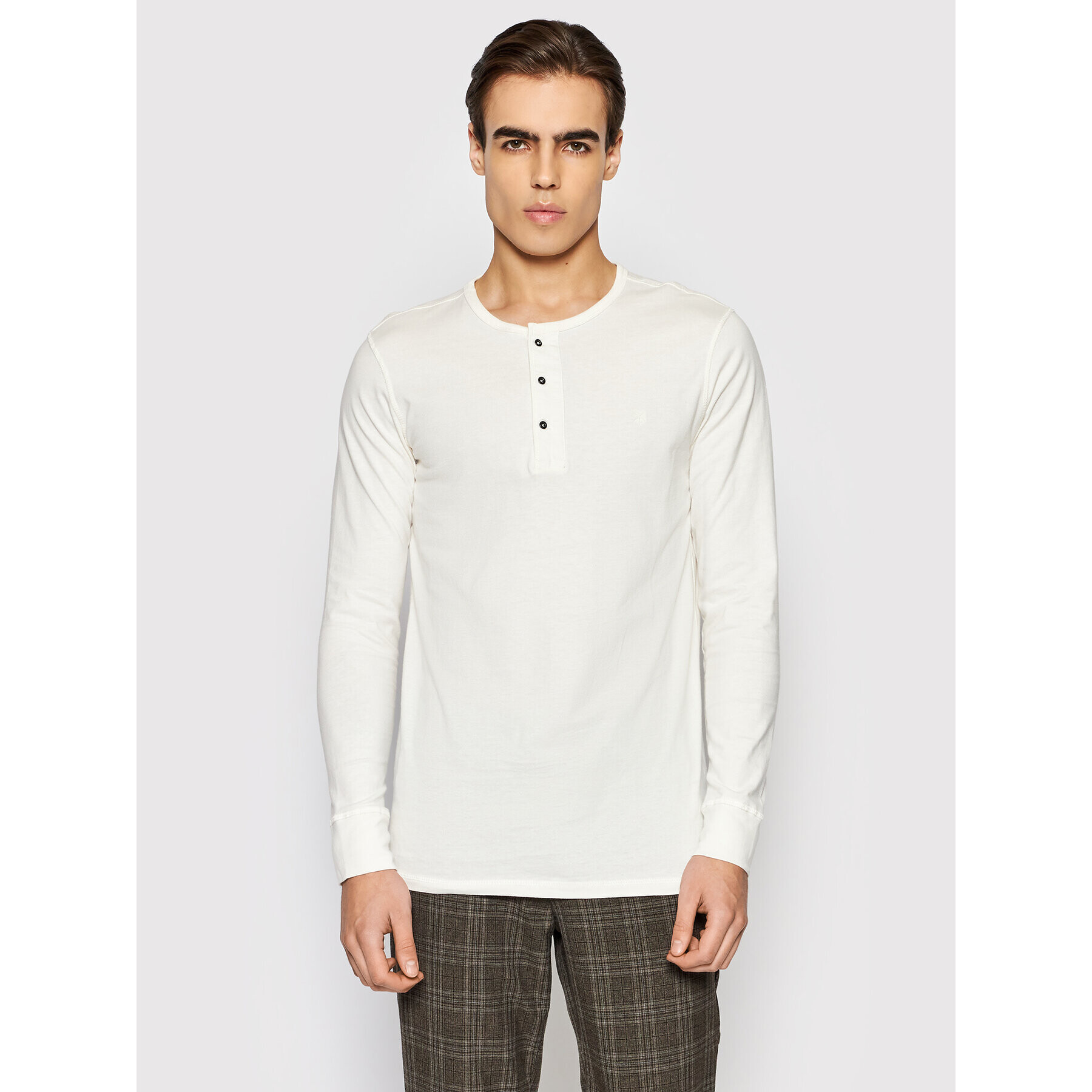 Jack&Jones S dlouhým rukávem Bluliam 12193953 Bílá Regular Fit - Pepit.cz