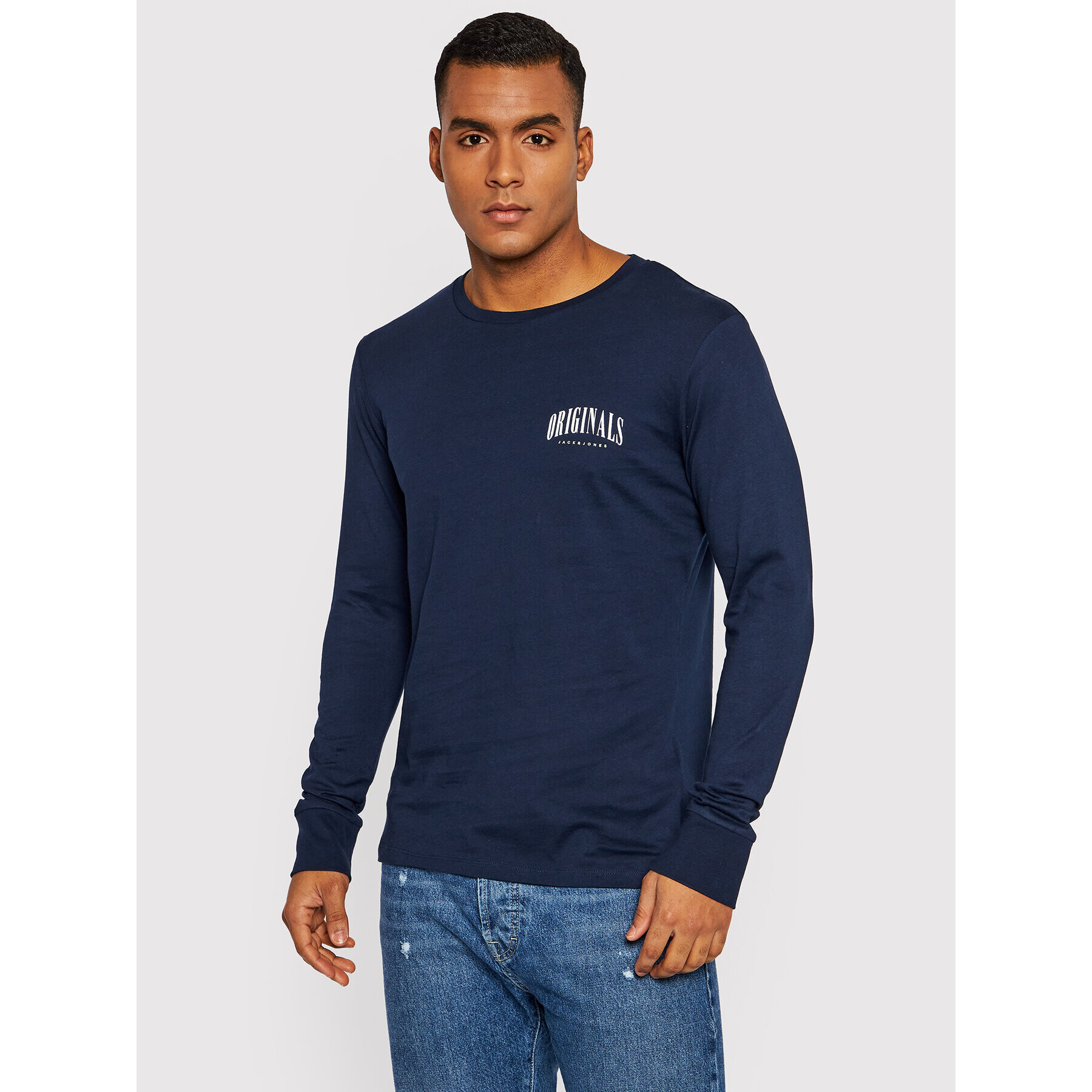 Jack&Jones S dlouhým rukávem Collage 12197883 Tmavomodrá Regular Fit - Pepit.cz