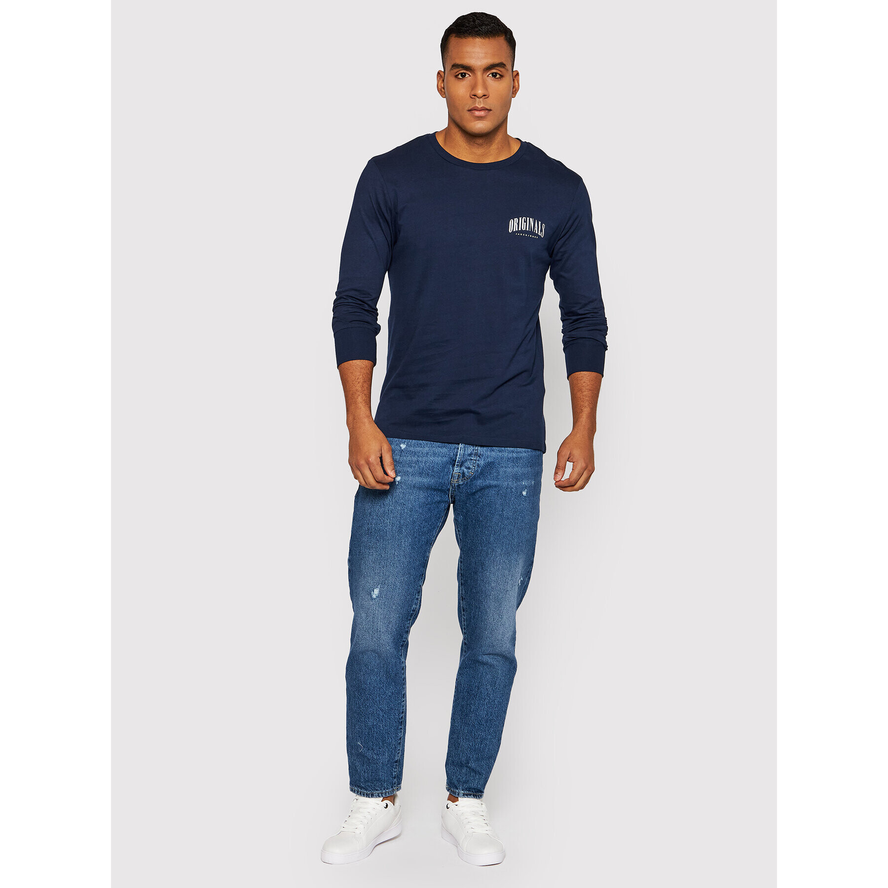 Jack&Jones S dlouhým rukávem Collage 12197883 Tmavomodrá Regular Fit - Pepit.cz