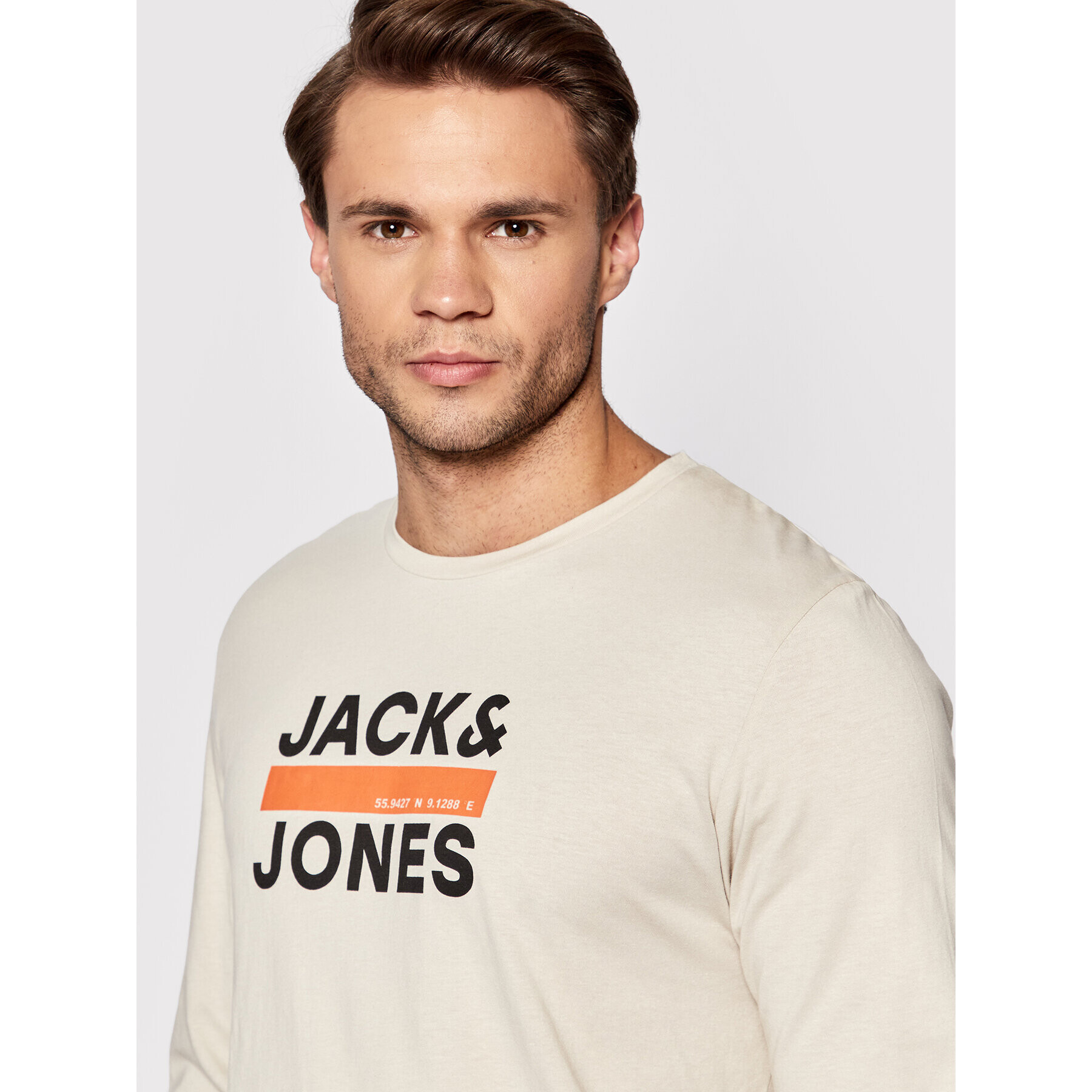 Jack&Jones S dlouhým rukávem Dan 12213768 Béžová Relaxed Fit - Pepit.cz