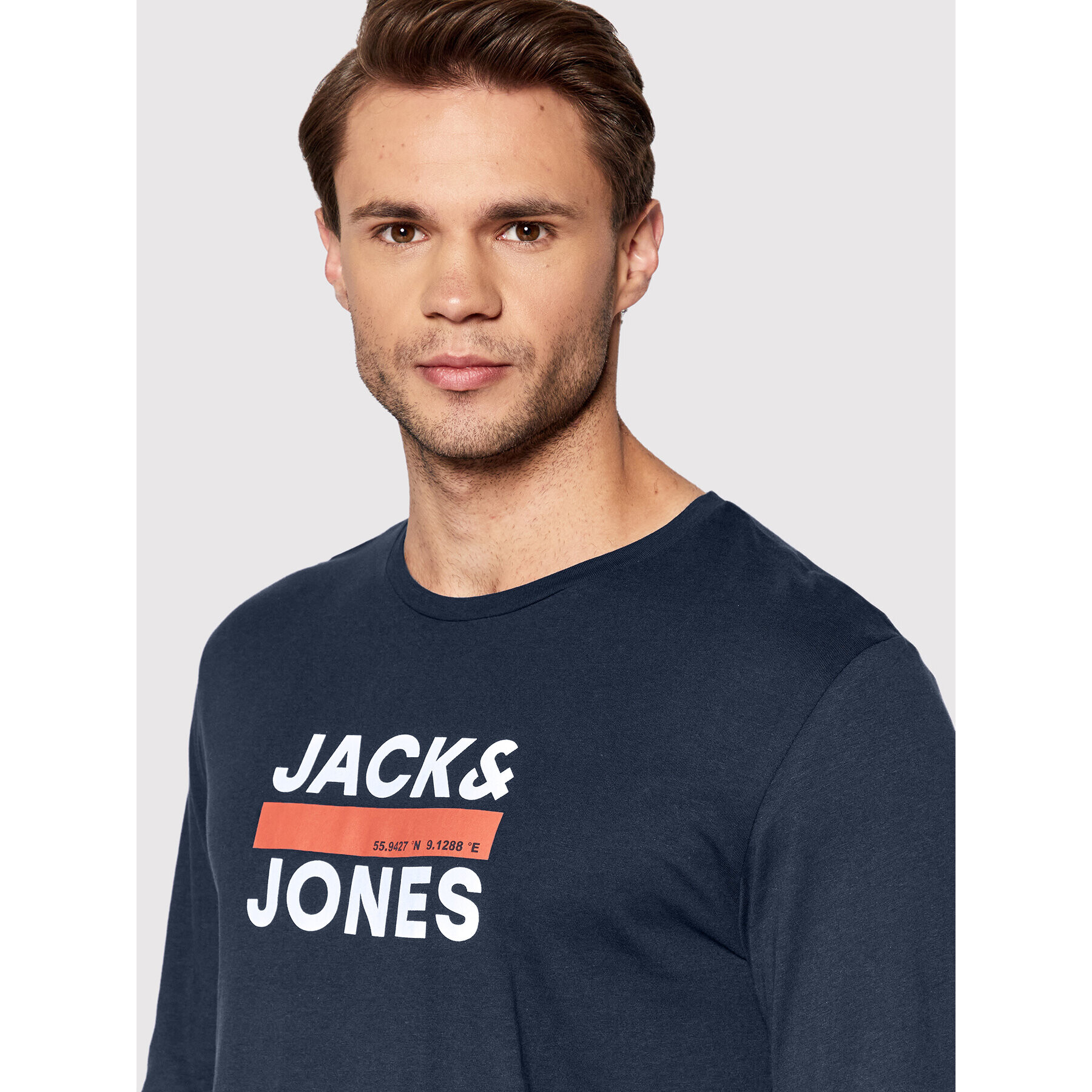 Jack&Jones S dlouhým rukávem Dan 12213768 Tmavomodrá Relaxed Fit - Pepit.cz