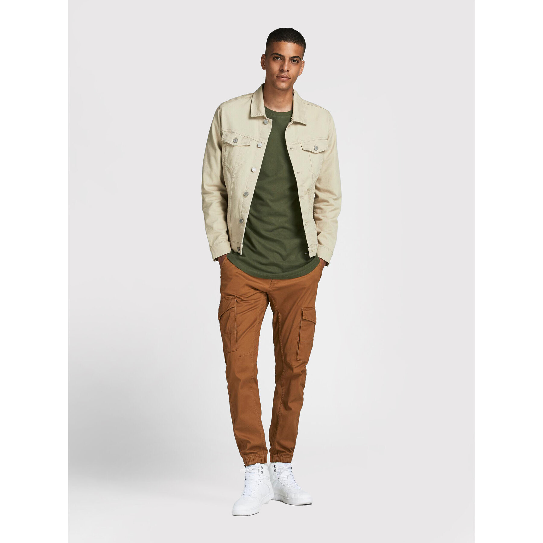 Jack&Jones S dlouhým rukávem Noa 12190128 Zelená Loose Fit - Pepit.cz