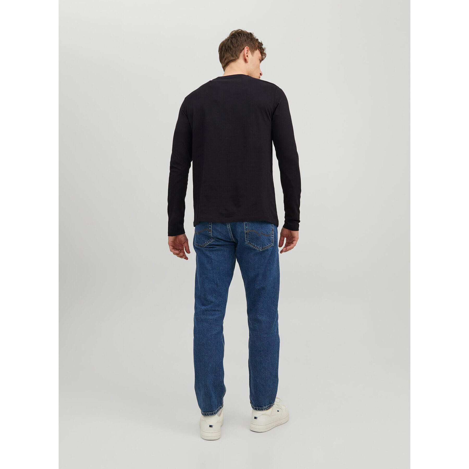 Jack&Jones S dlouhým rukávem Races 12232650 Černá Standard Fit - Pepit.cz