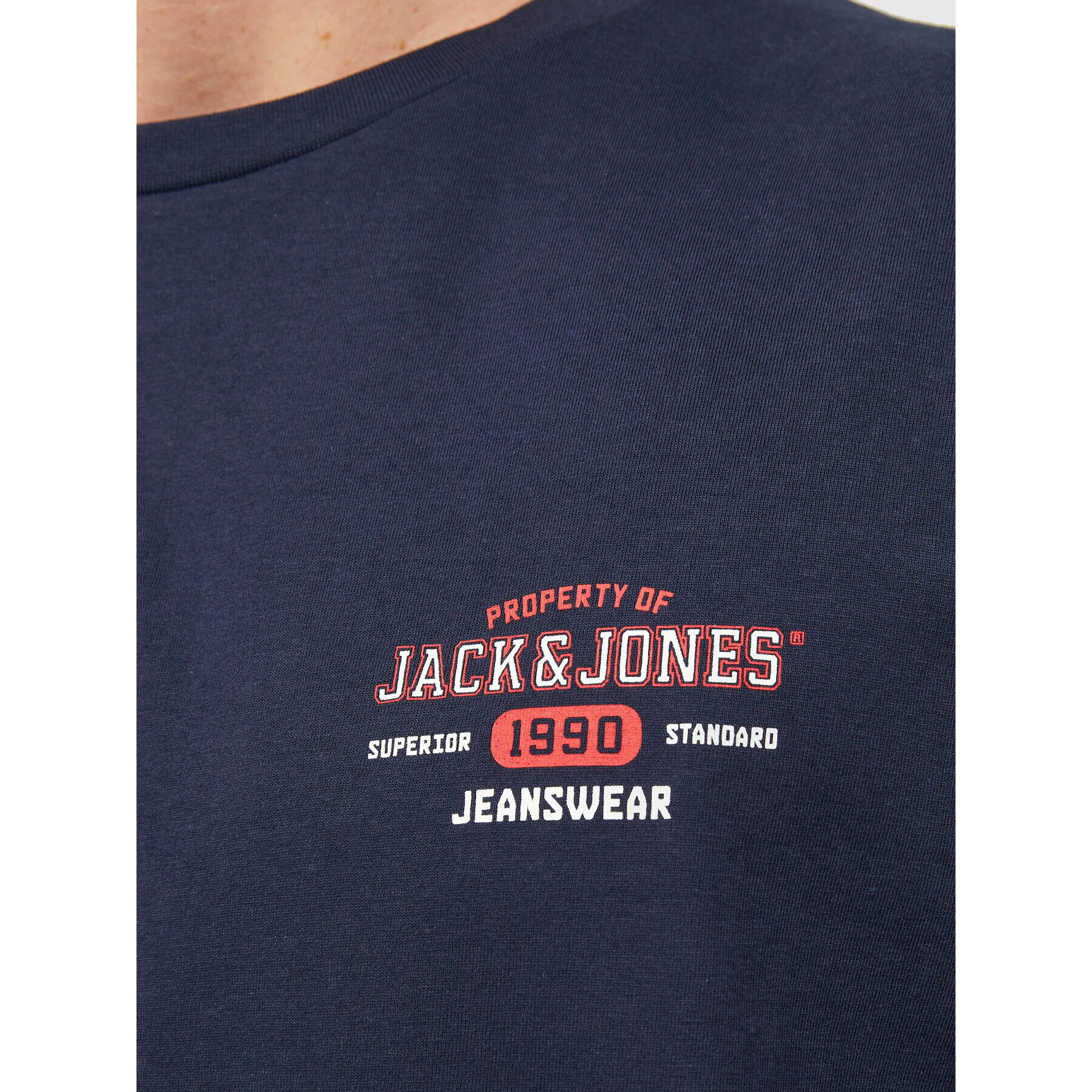 Jack&Jones S dlouhým rukávem Stamp 12211357 Tmavomodrá Regular Fit - Pepit.cz