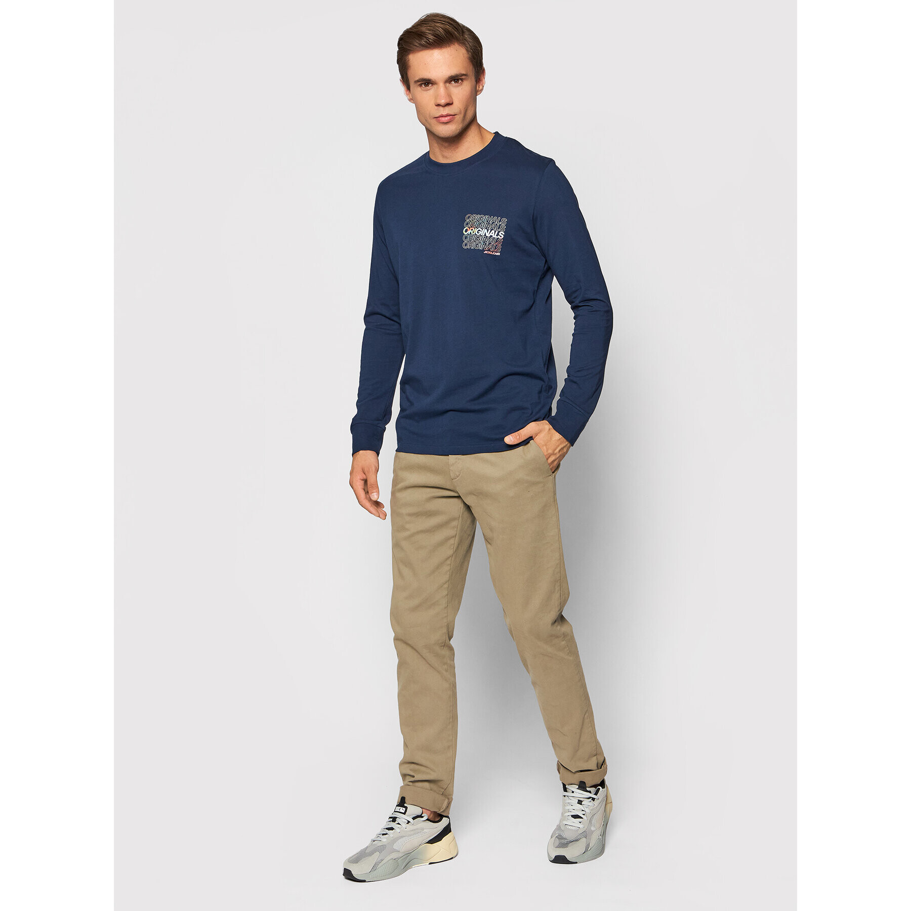 Jack&Jones S dlouhým rukávem Swirl 12193659 Tmavomodrá Regular Fit - Pepit.cz