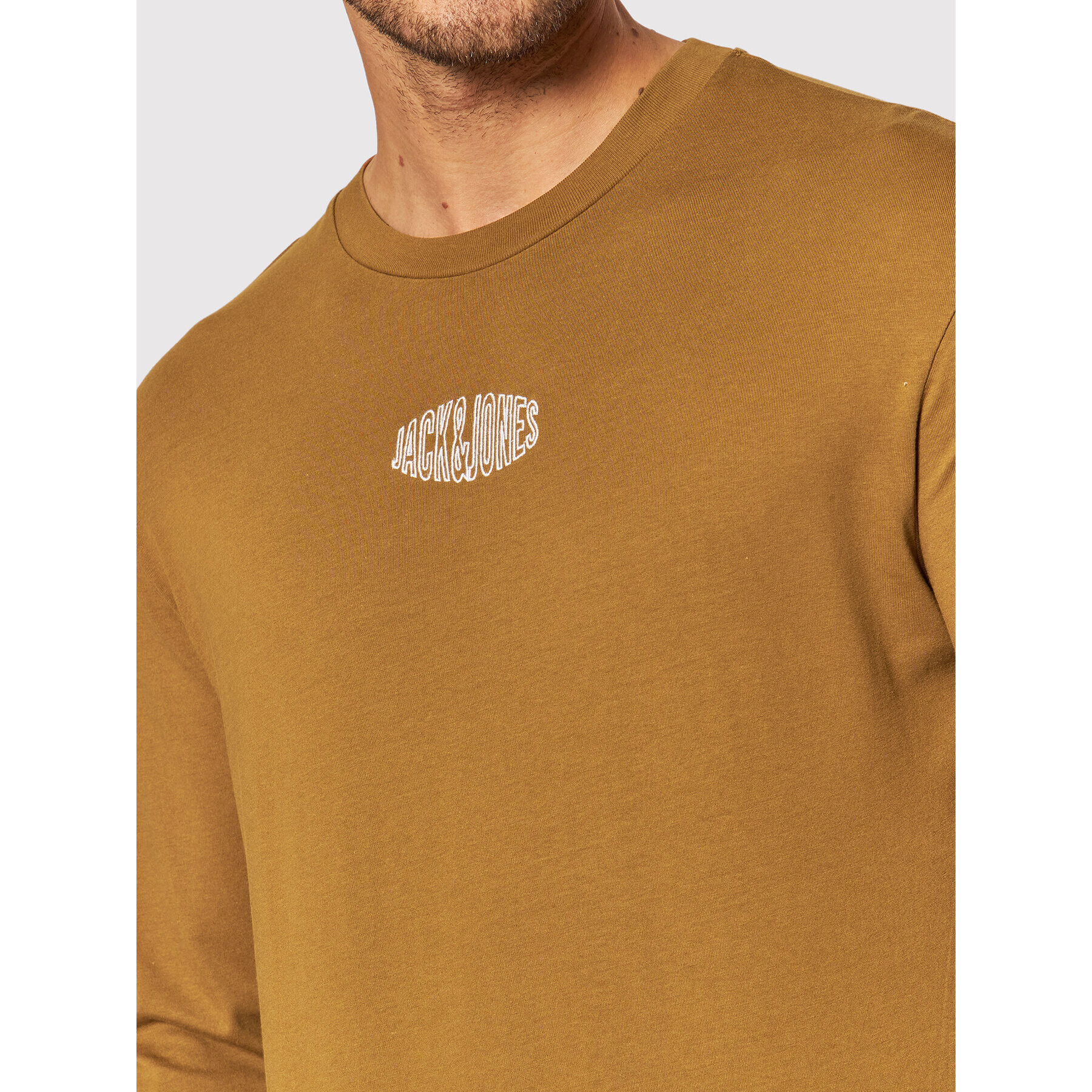 Jack&Jones S dlouhým rukávem Worlds 12196539 Hnědá Relaxed Fit - Pepit.cz