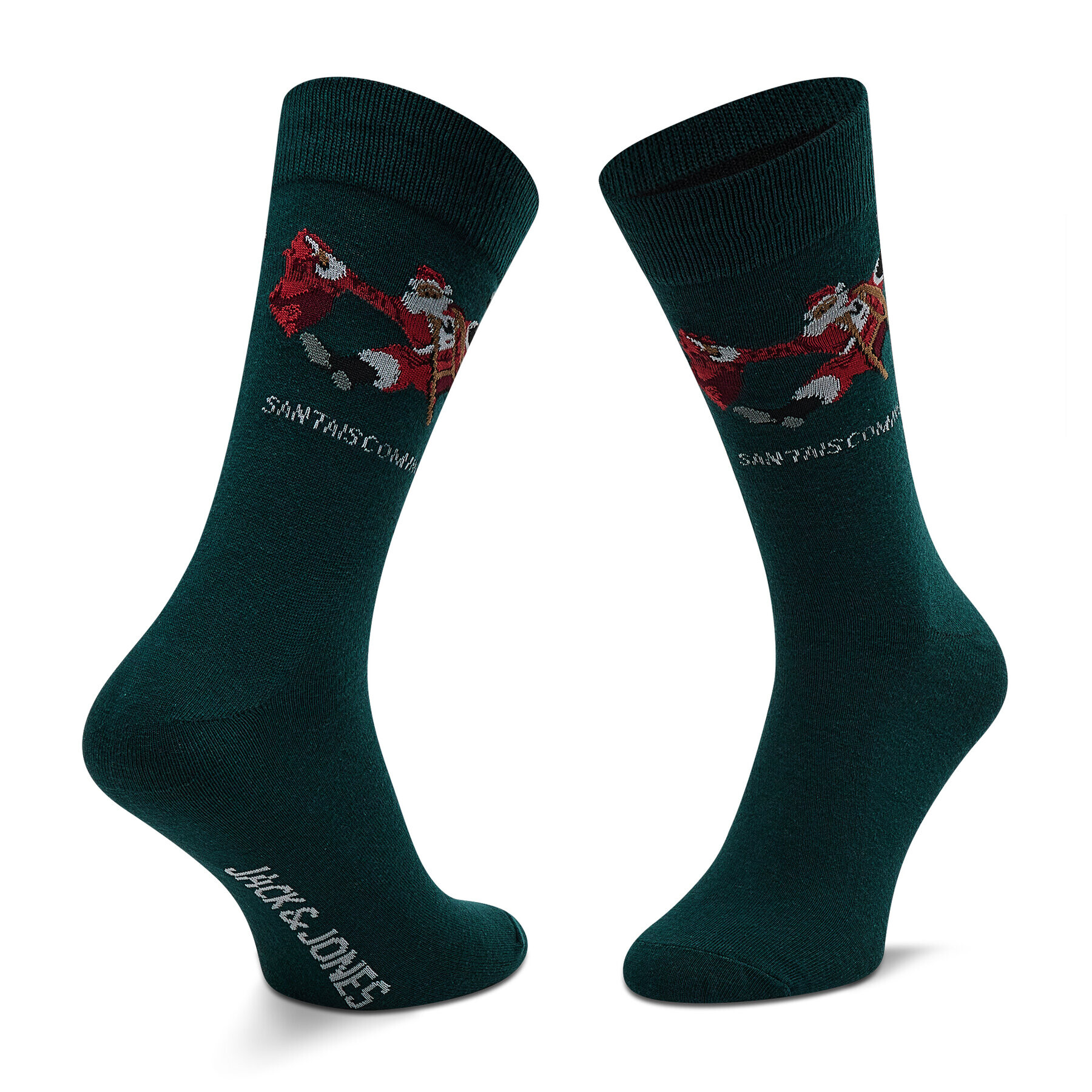 Jack&Jones Sada 3 párů pánských vysokých ponožek Jacsanta Claus Sock Giftbox 12198046 Černá - Pepit.cz