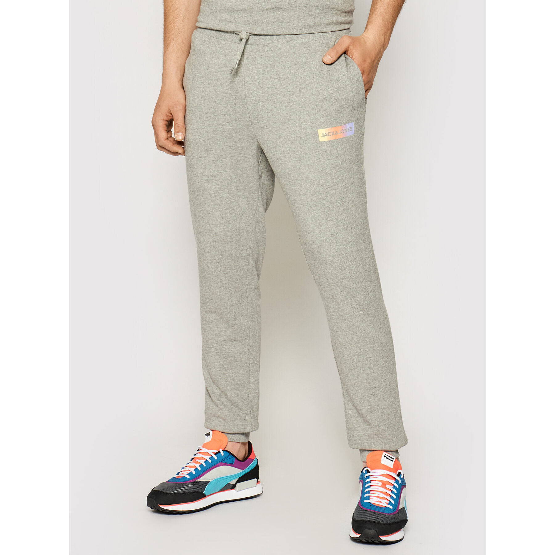 Jack&Jones Sada tričko a kalhoty Jacbrad 12192766 Šedá Regular Fit - Pepit.cz