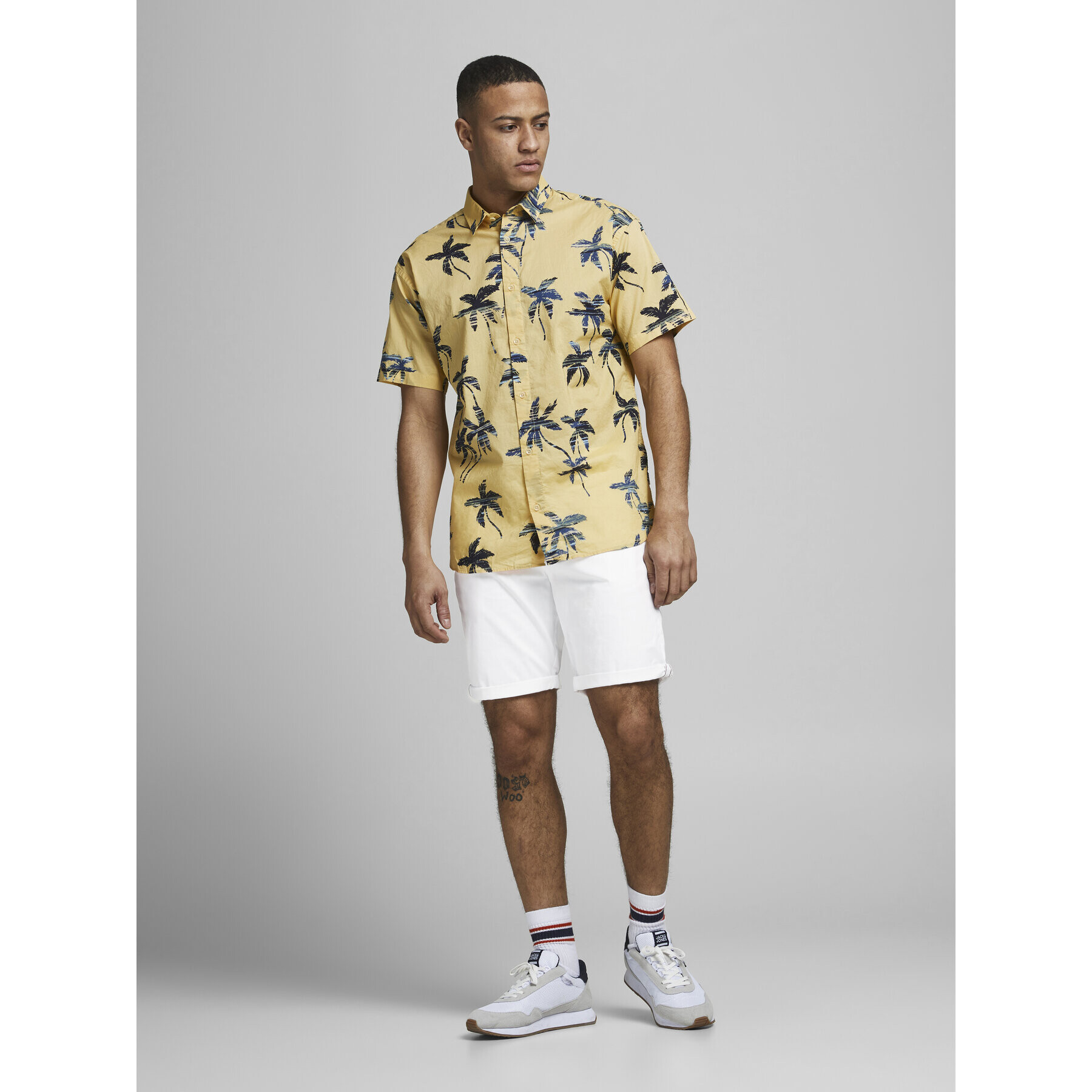 Jack&Jones Šortky z materiálu 12165604 Bílá Regular Fit - Pepit.cz