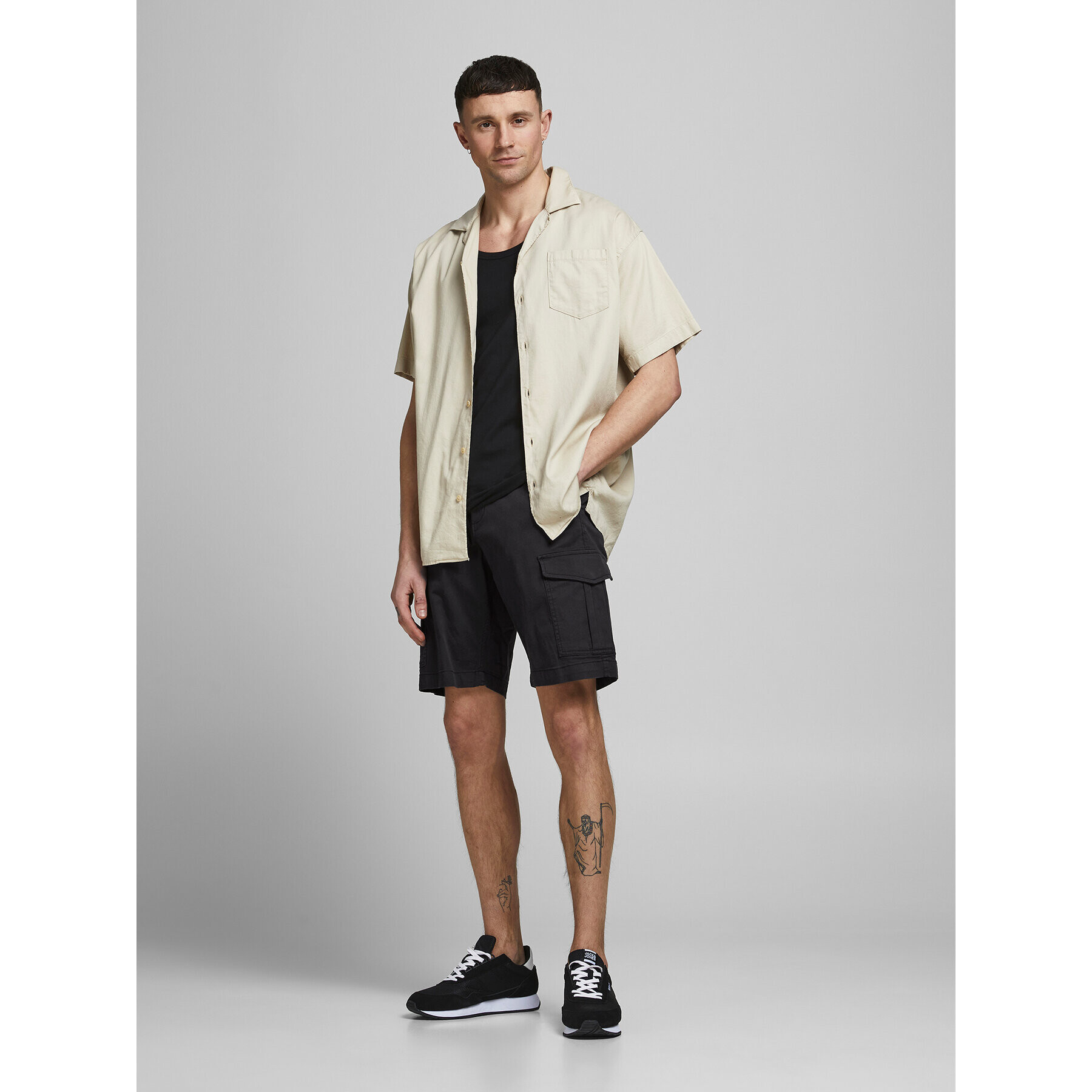 Jack&Jones Šortky z materiálu 12182555 Černá Regular Fit - Pepit.cz