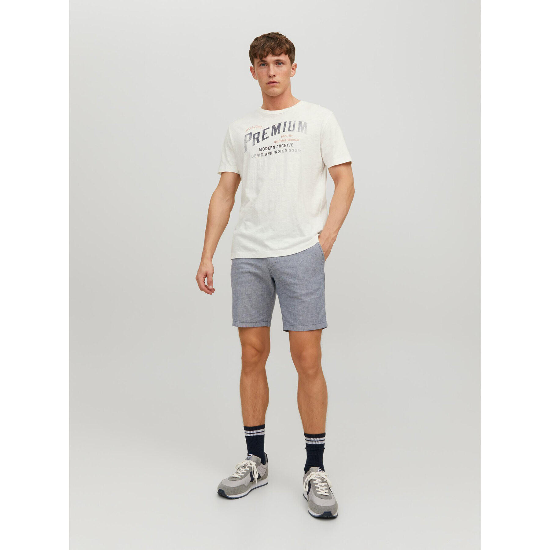 Jack&Jones Šortky z materiálu Dave 12229629 Modrá Regular Fit - Pepit.cz