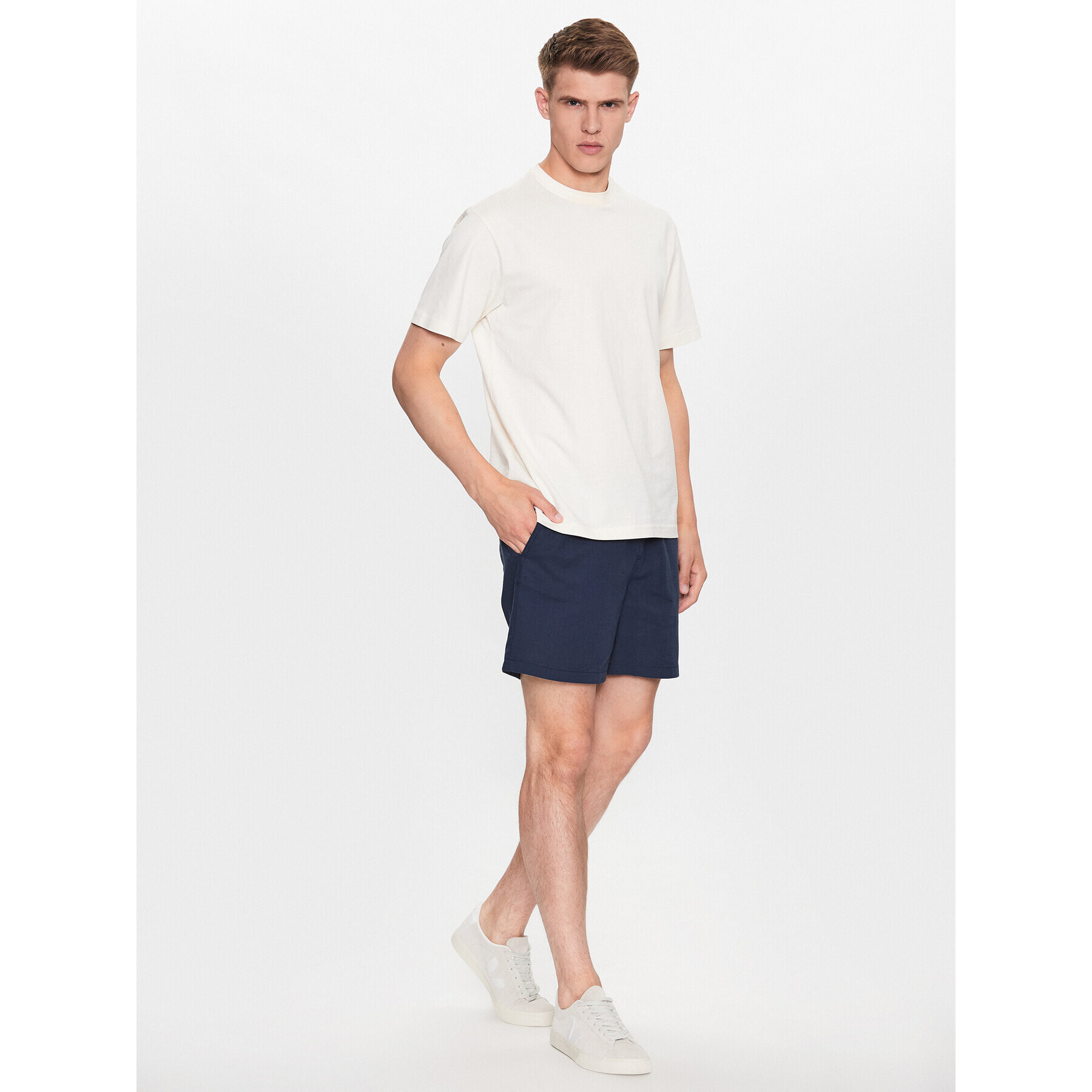 Jack&Jones Šortky z materiálu Jeff 12229799 Tmavomodrá Regular Fit - Pepit.cz