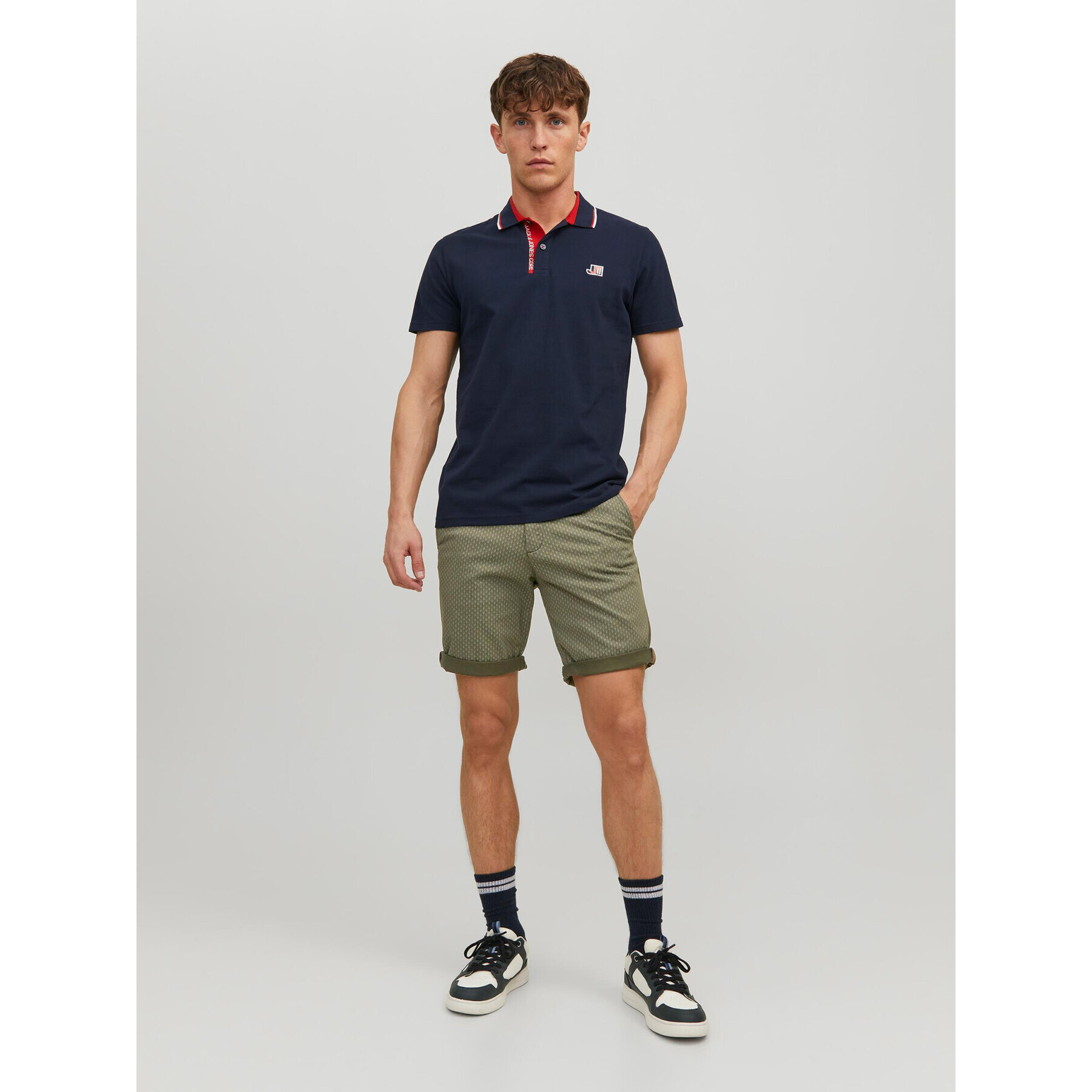 Jack&Jones Šortky z materiálu Bowie 12230336 Zelená Regular Fit - Pepit.cz