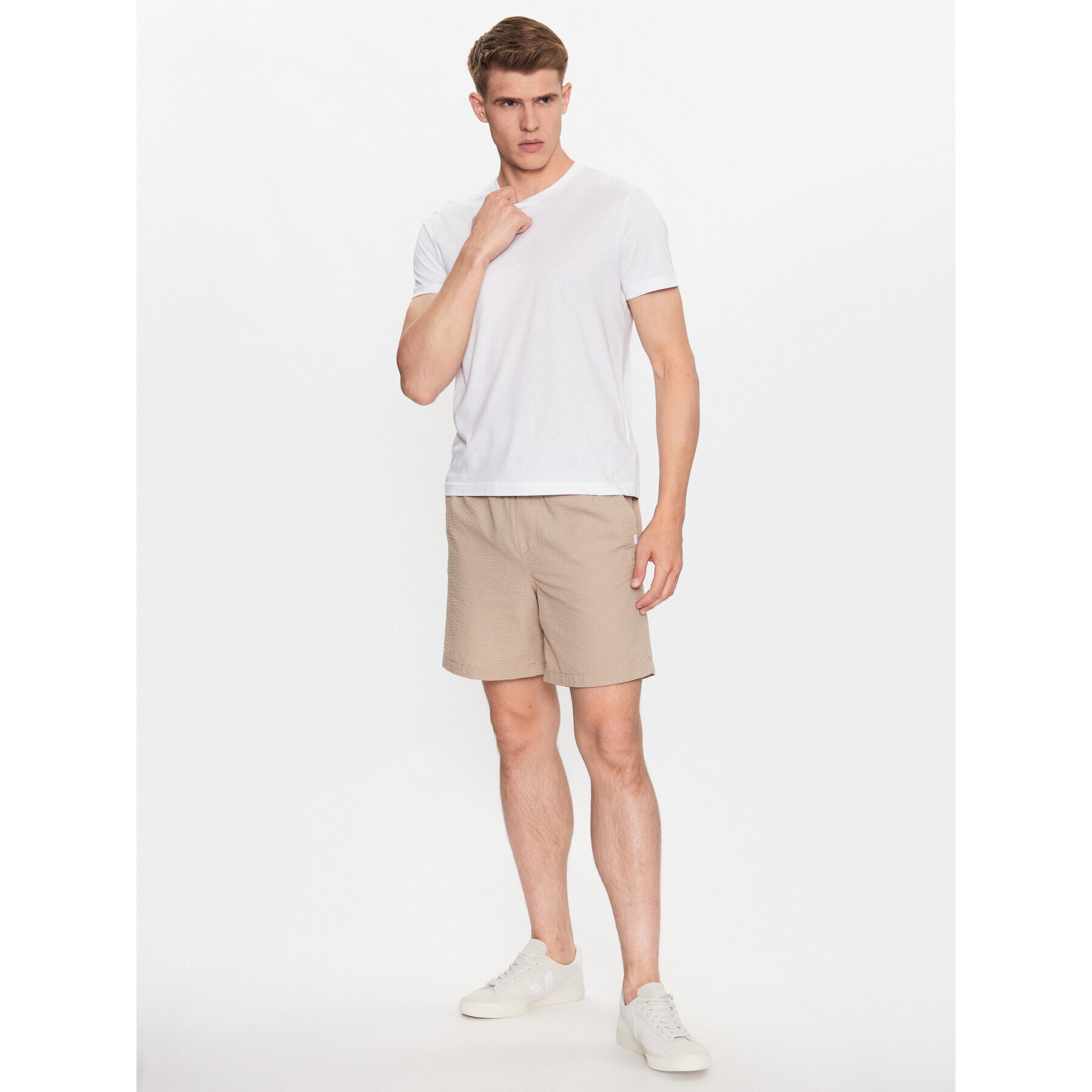 Jack&Jones Šortky z materiálu Jeff 12234697 Béžová Loose Fit - Pepit.cz