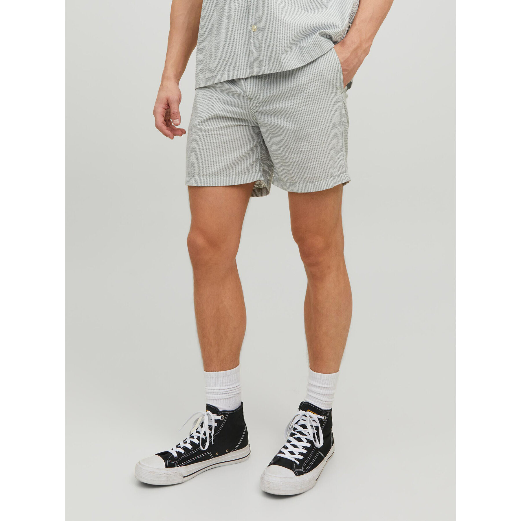 Jack&Jones Šortky z materiálu Jeff 12234697 Šedá Loose Fit - Pepit.cz