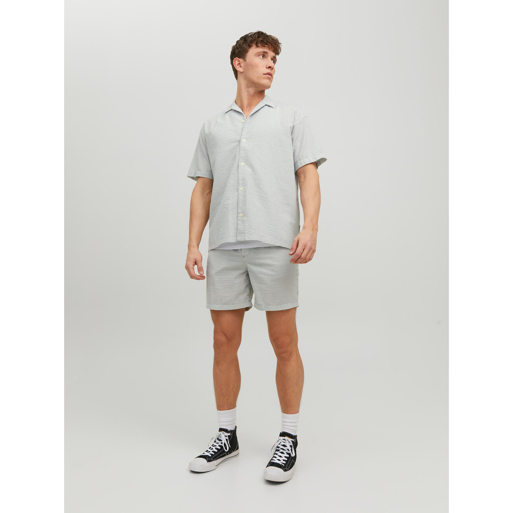 Jack&Jones Šortky z materiálu Jeff 12234697 Šedá Loose Fit - Pepit.cz