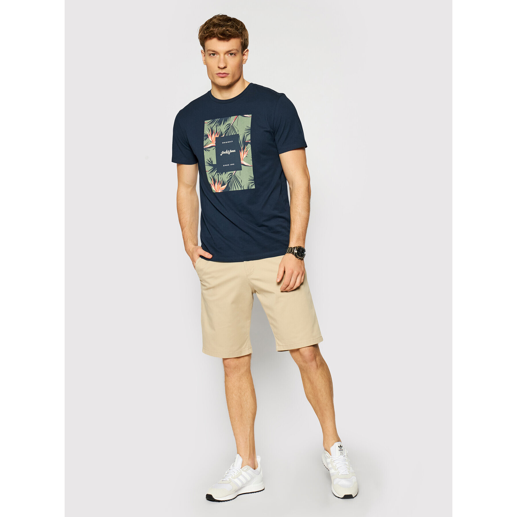 Jack&Jones Šortky z materiálu Bowie 12165604 Béžová Regular Fit - Pepit.cz