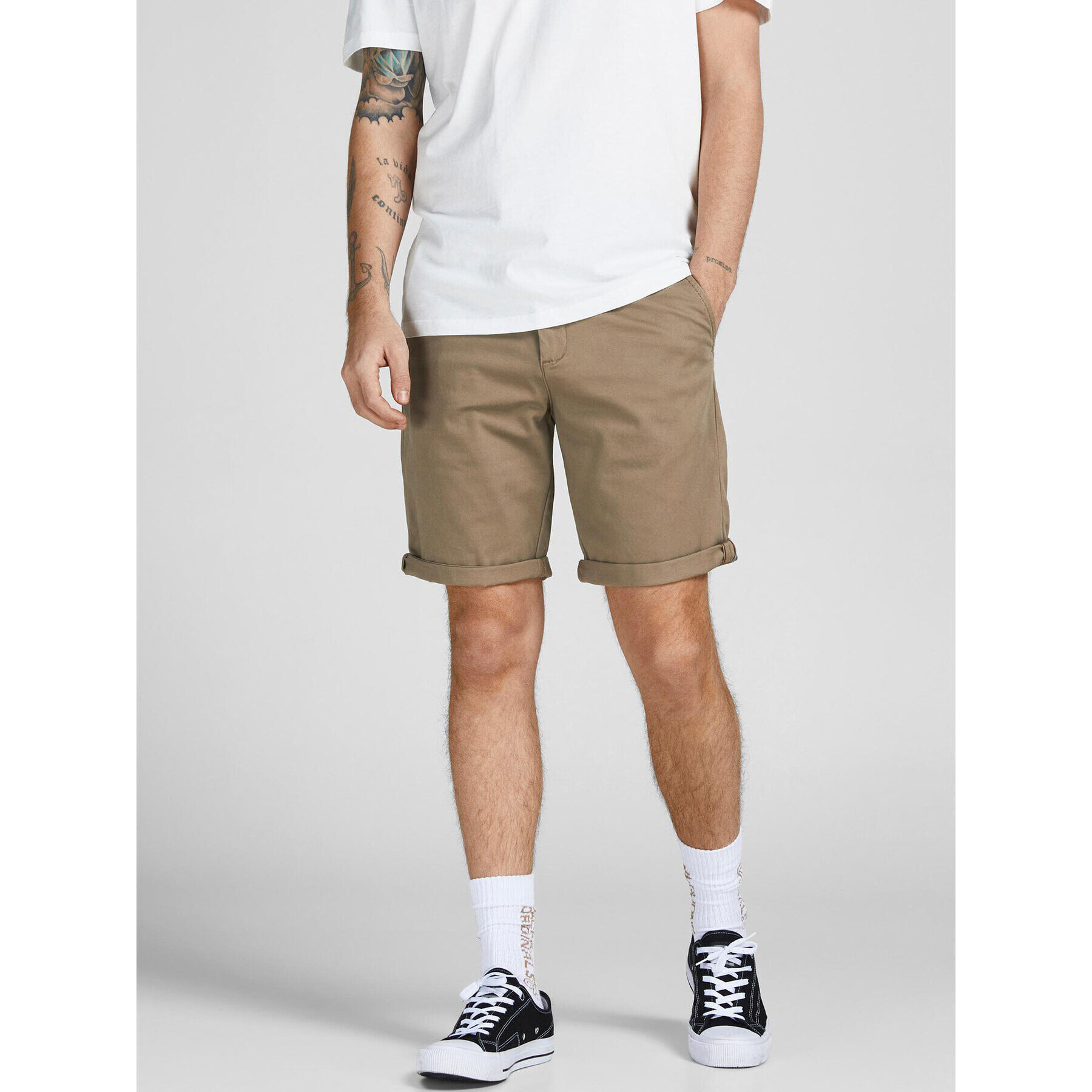 Jack&Jones Šortky z materiálu Bowie 12165604 Béžová Regular Fit - Pepit.cz