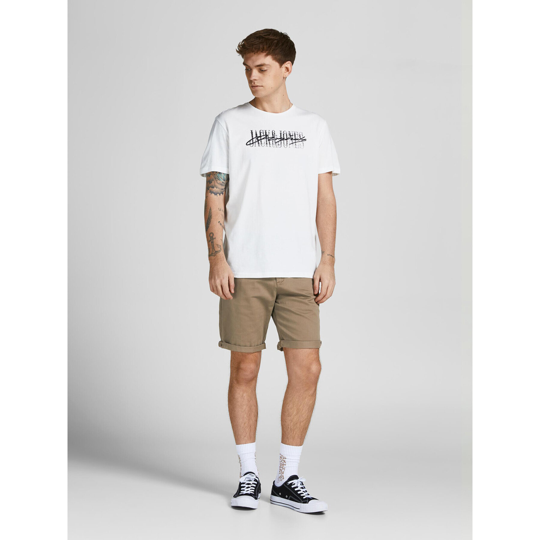 Jack&Jones Šortky z materiálu Bowie 12165604 Béžová Regular Fit - Pepit.cz