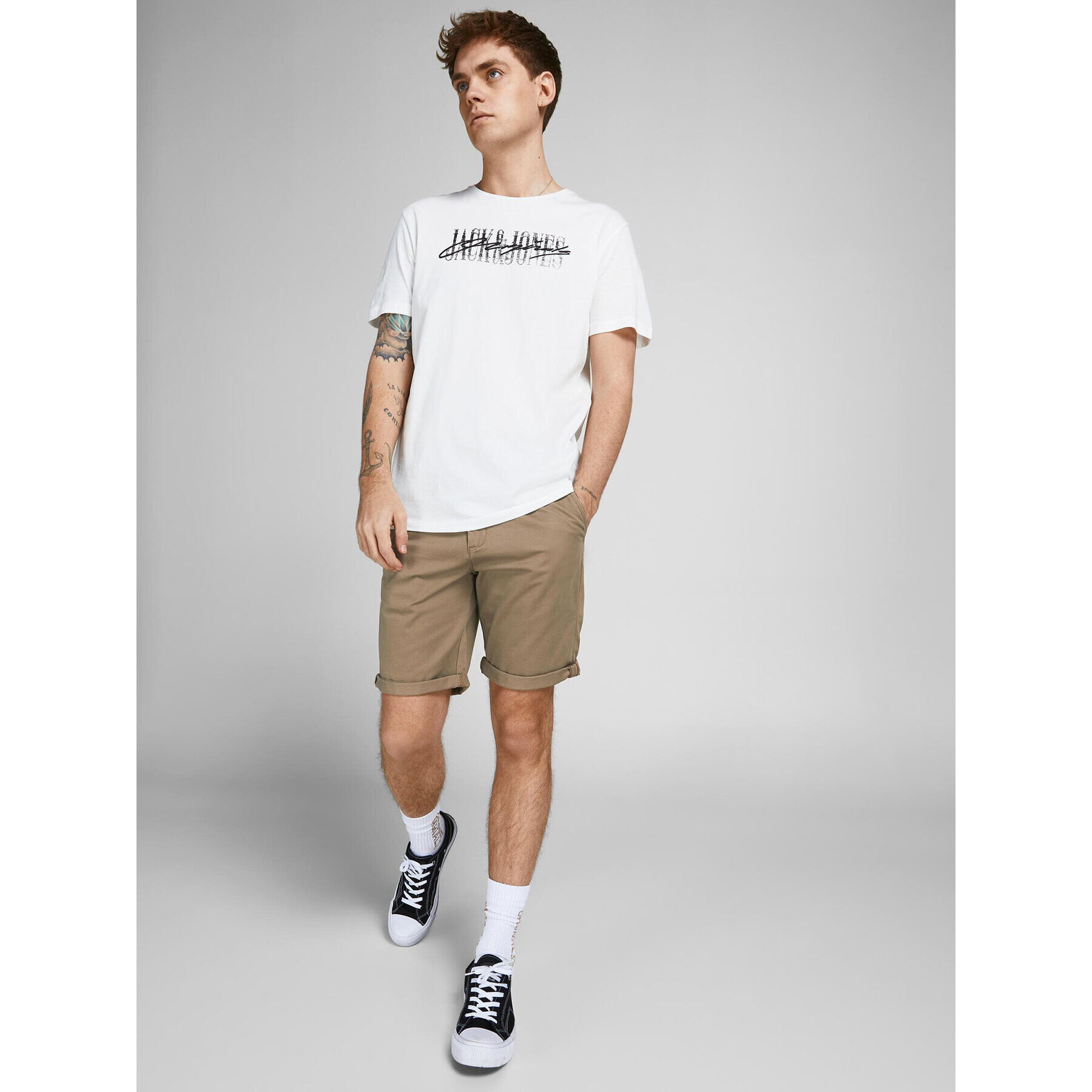 Jack&Jones Šortky z materiálu Bowie 12165604 Béžová Regular Fit - Pepit.cz