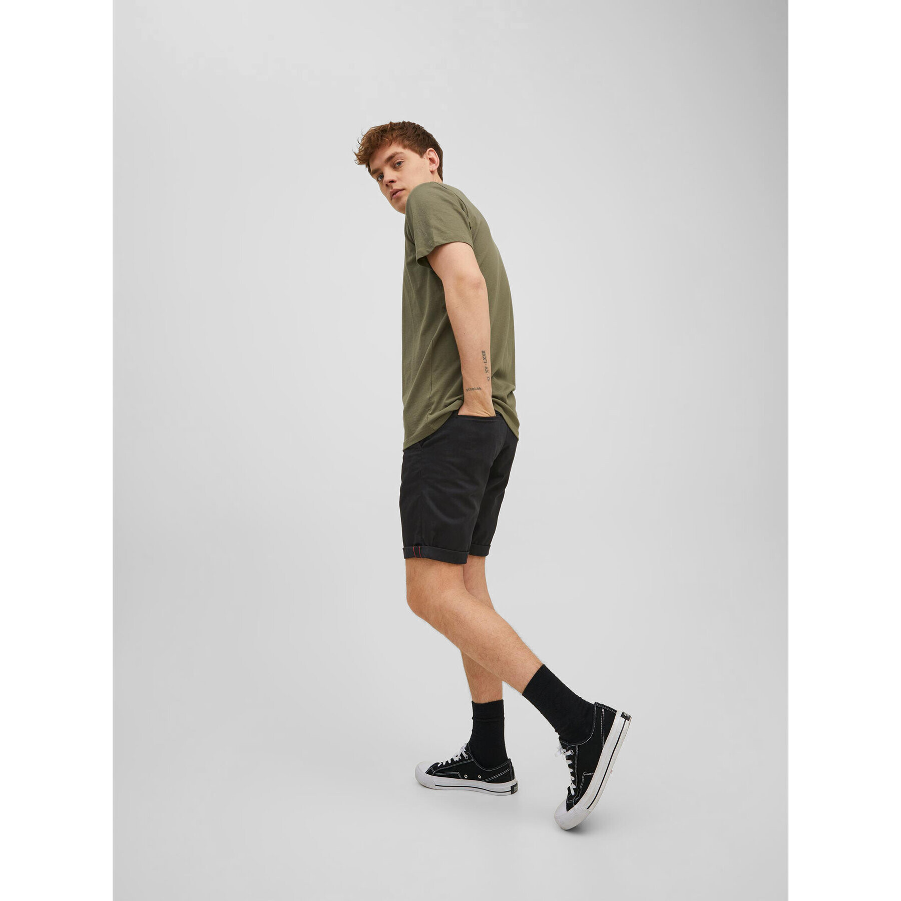 Jack&Jones Šortky z materiálu Bowie 12165604 Černá Regular Fit - Pepit.cz