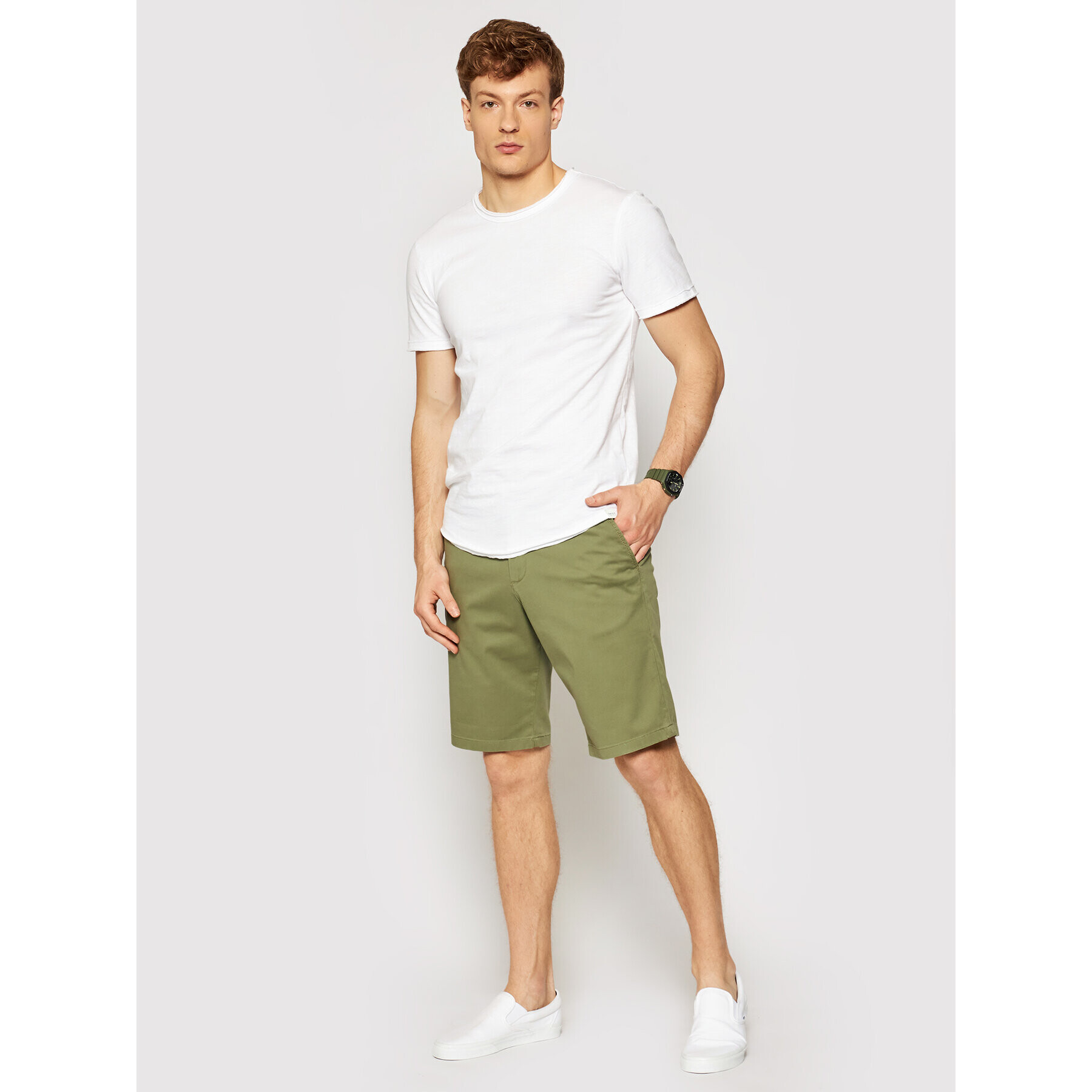 Jack&Jones Šortky z materiálu Bowie 12165604 Zelená Regular Fit - Pepit.cz