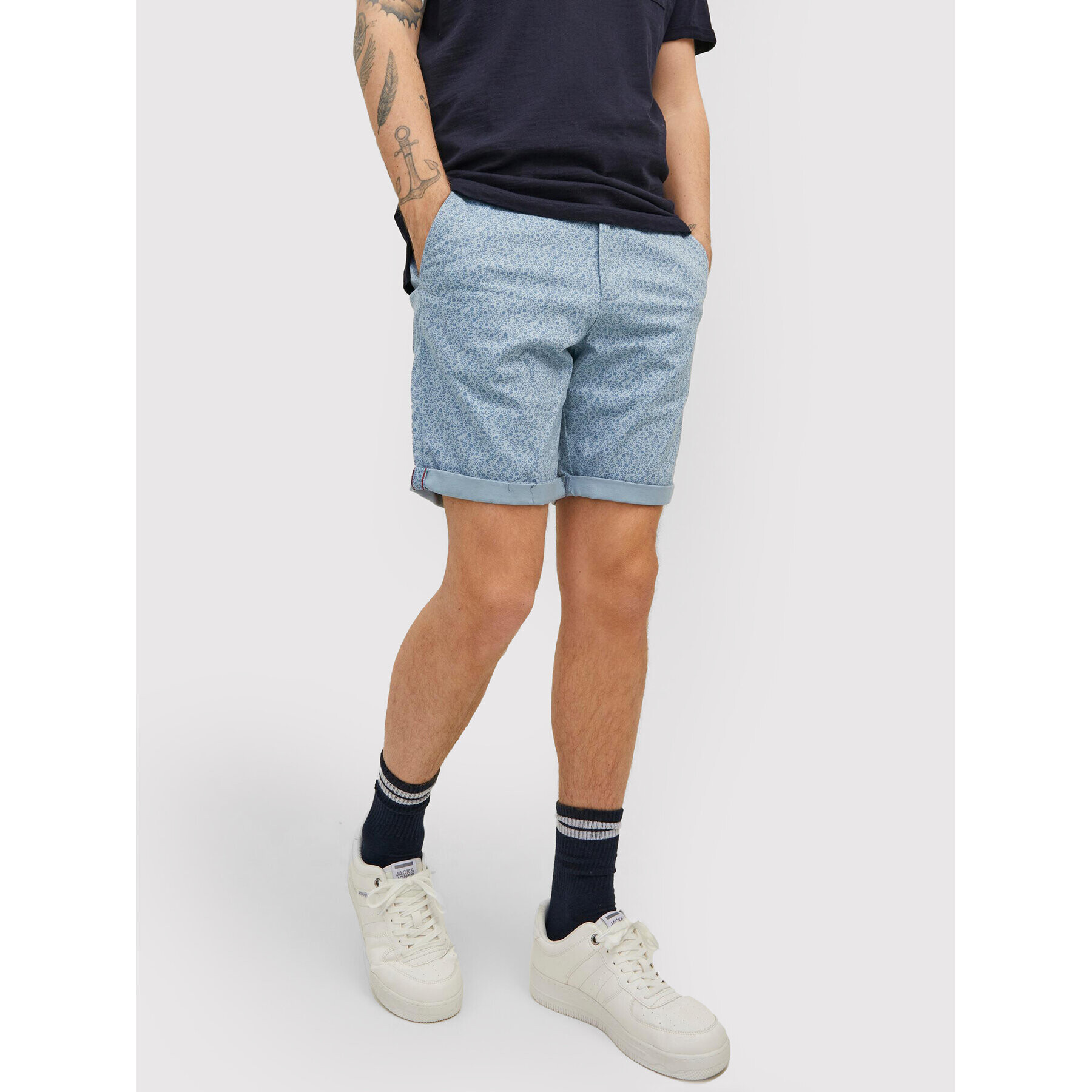 Jack&Jones Šortky z materiálu Bowie 12204211 Modrá Slim Fit - Pepit.cz