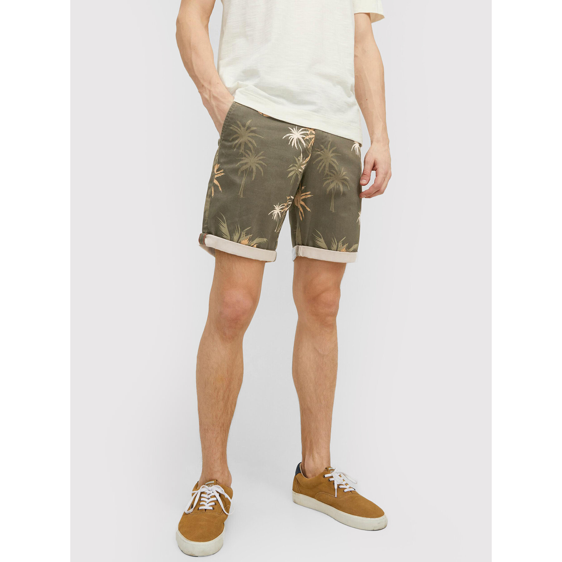 Jack&Jones Šortky z materiálu Bowie 12204211 Zelená Regular Fit - Pepit.cz