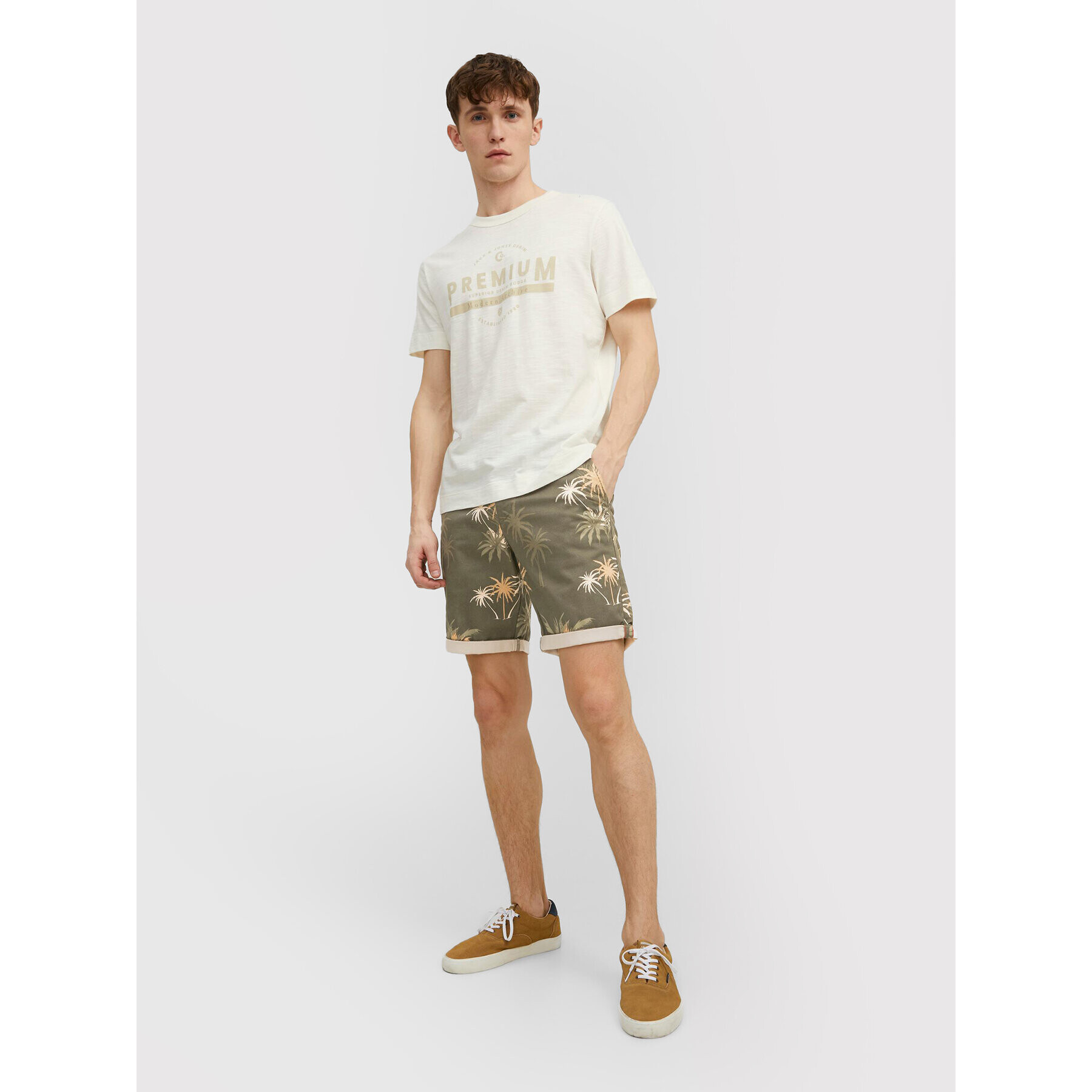 Jack&Jones Šortky z materiálu Bowie 12204211 Zelená Regular Fit - Pepit.cz