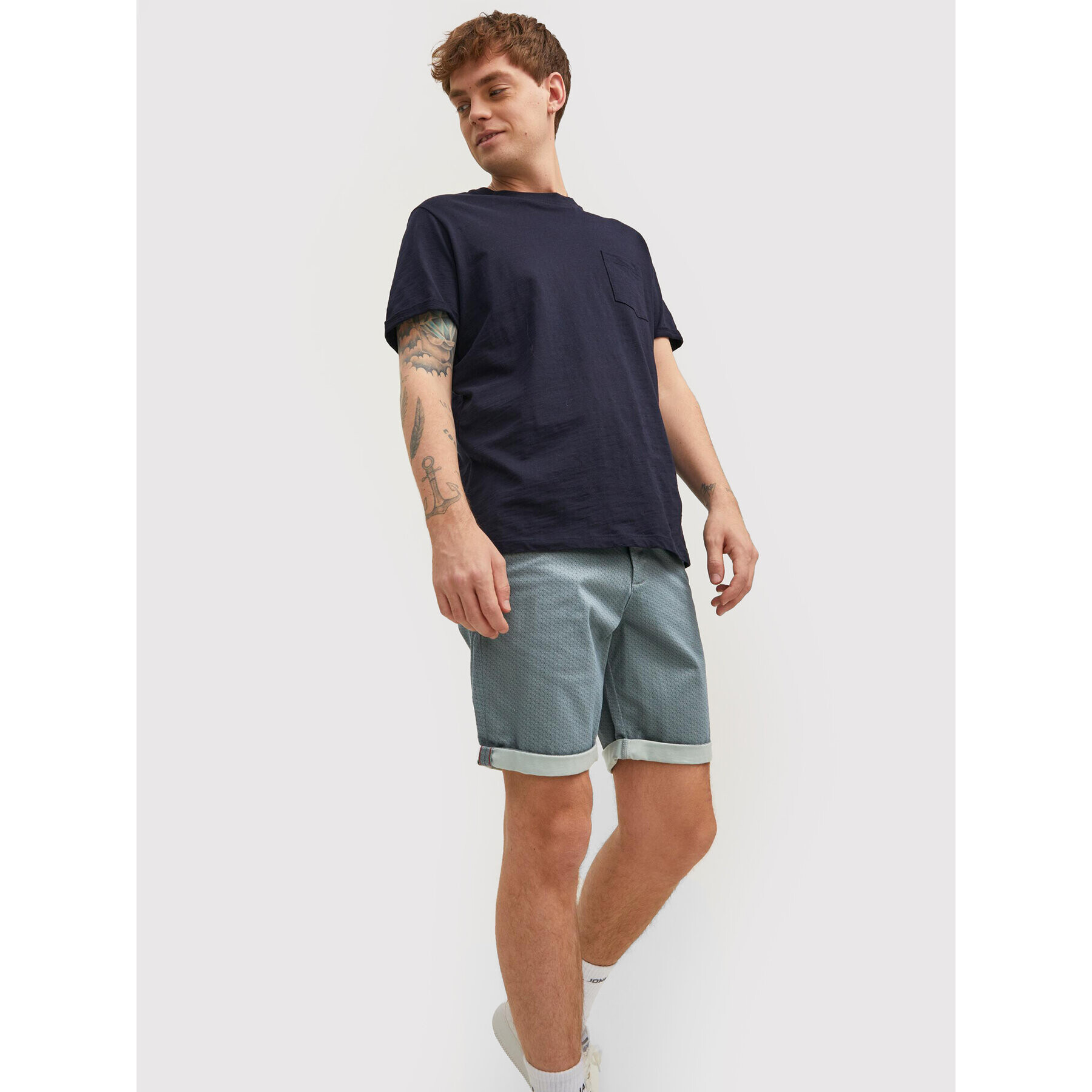 Jack&Jones Šortky z materiálu Bowie 12204211 Zelená Slim Fit - Pepit.cz