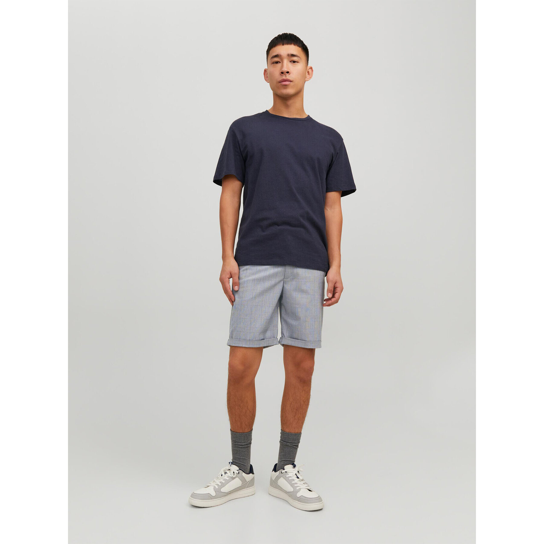 Jack&Jones Šortky z materiálu Connor 12186937 Modrá Regular Fit - Pepit.cz