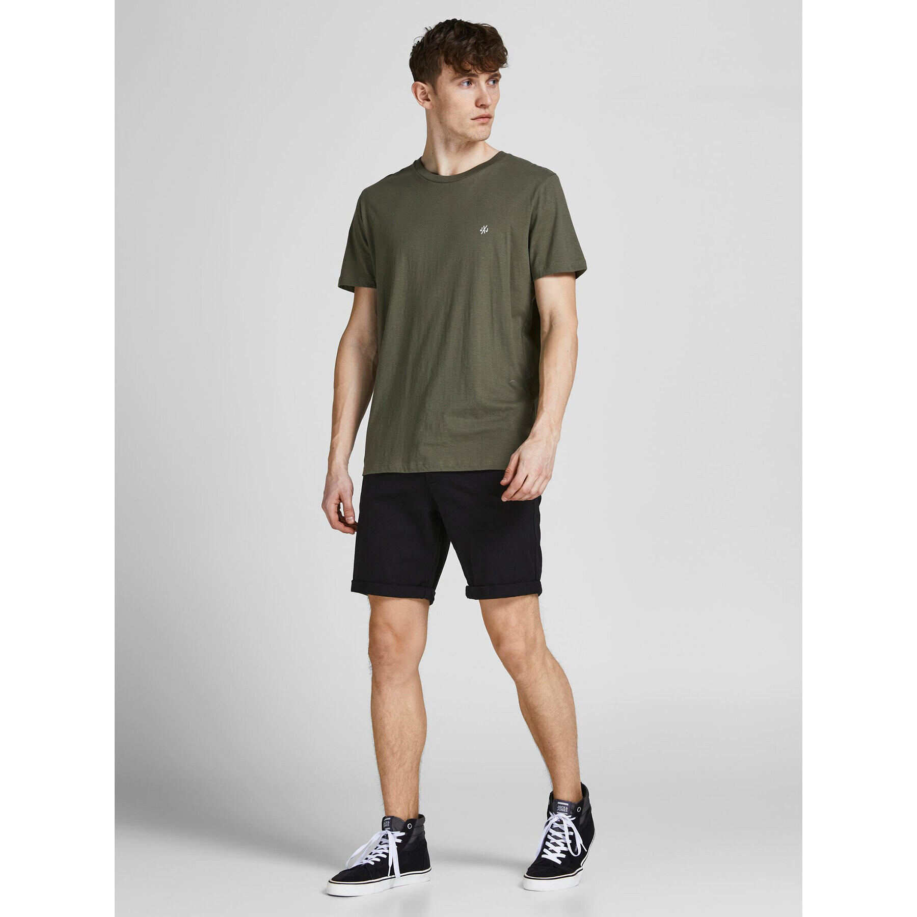 Jack&Jones Šortky z materiálu Dave 12182549 Černá Regular Fit - Pepit.cz